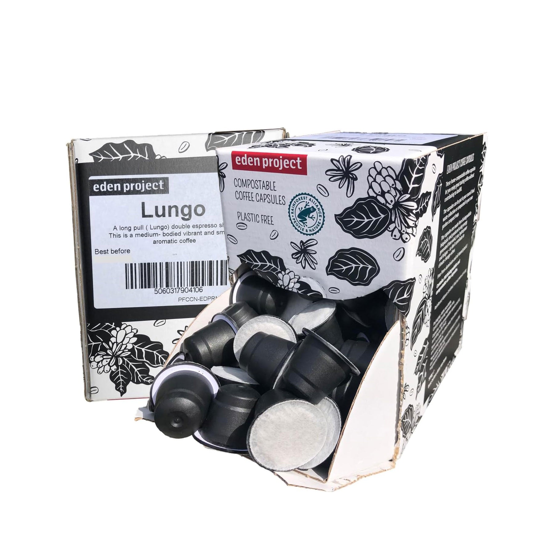 100 lungo compostable coffee capsules