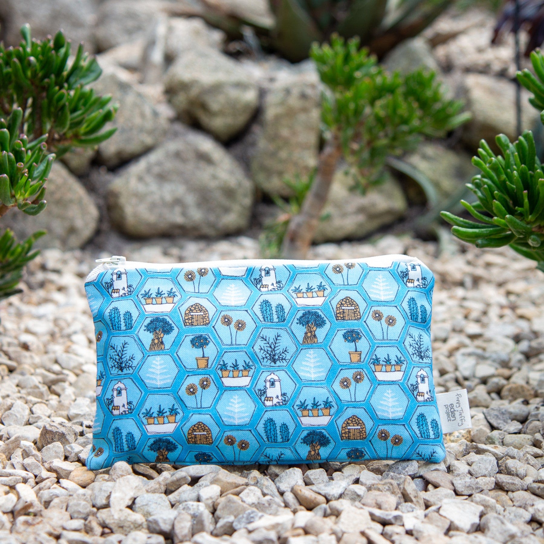 Mediterranean printed large purse