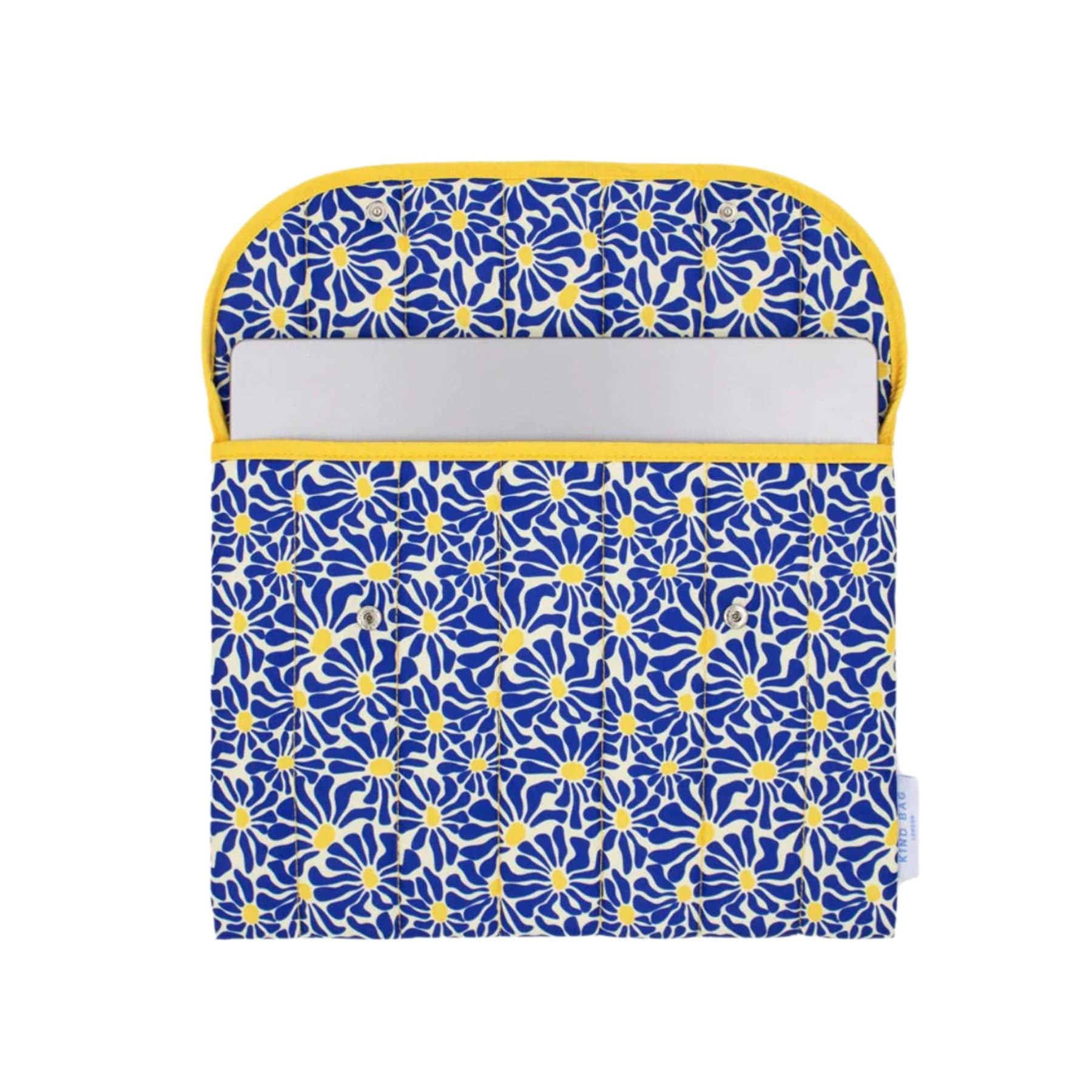 13in laptop sleeve abstract flowers blue