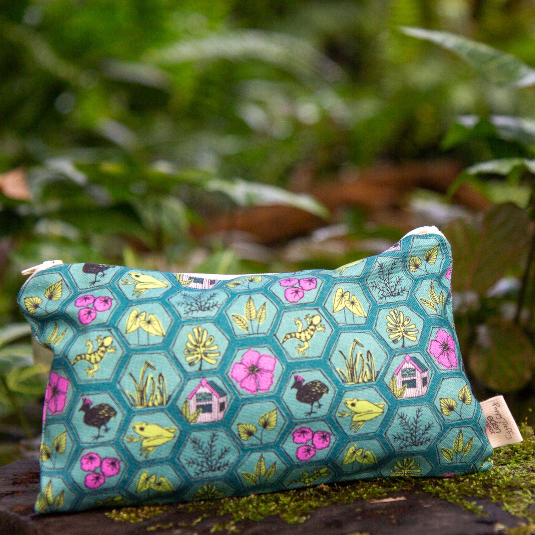 Rainforest printed large purse