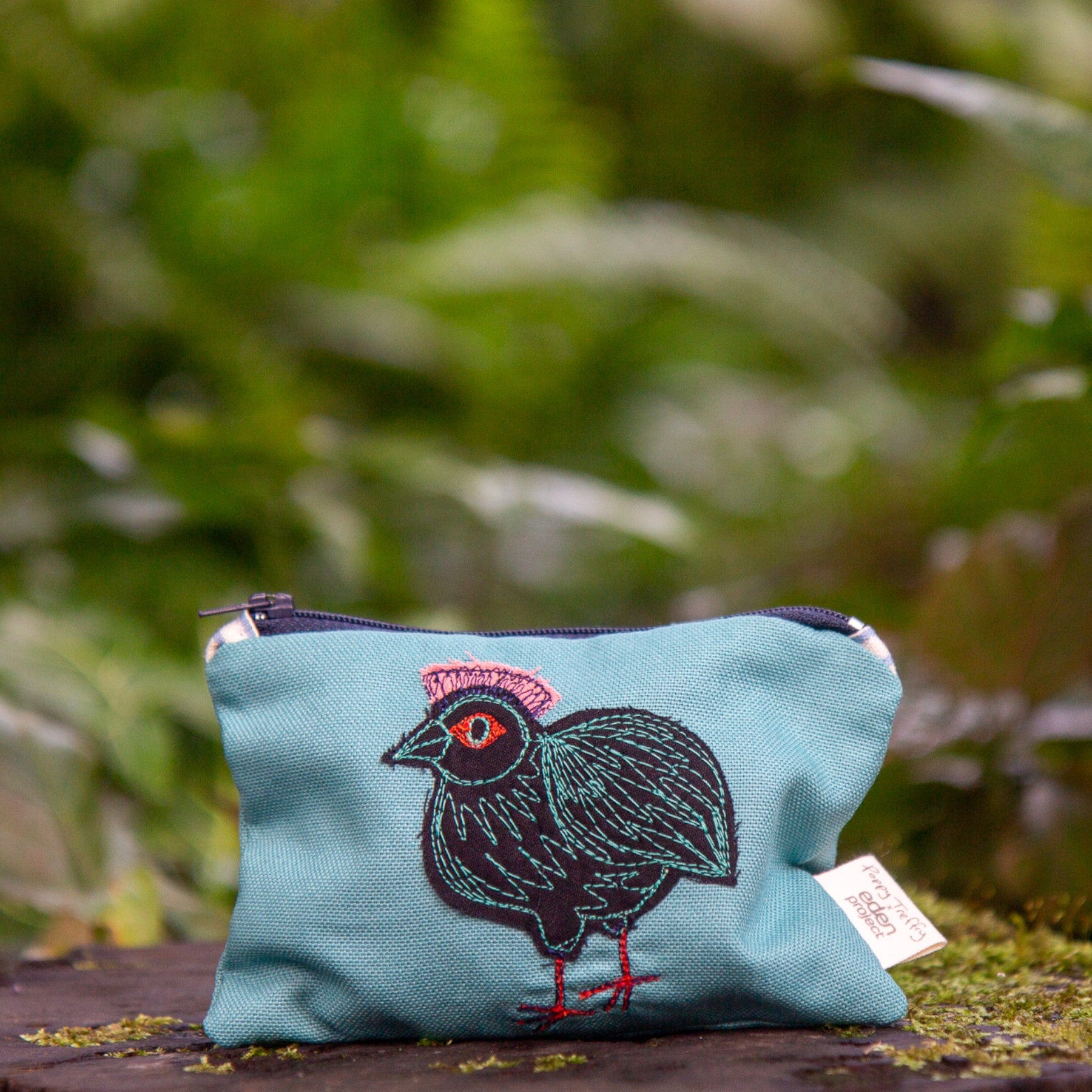 Rainforest embroidered coin purse