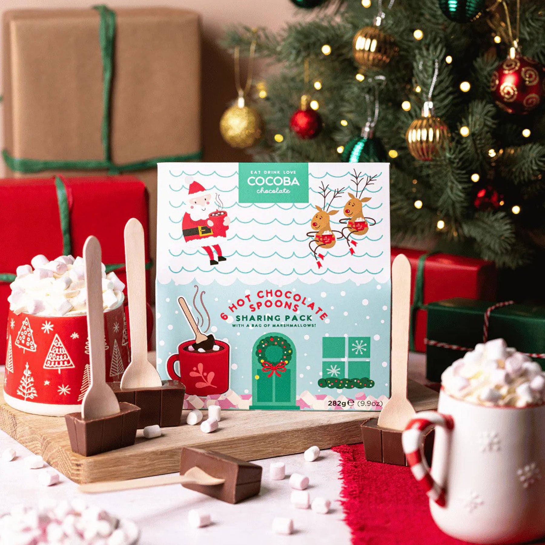 6 hot chocolate spoons sharing pack