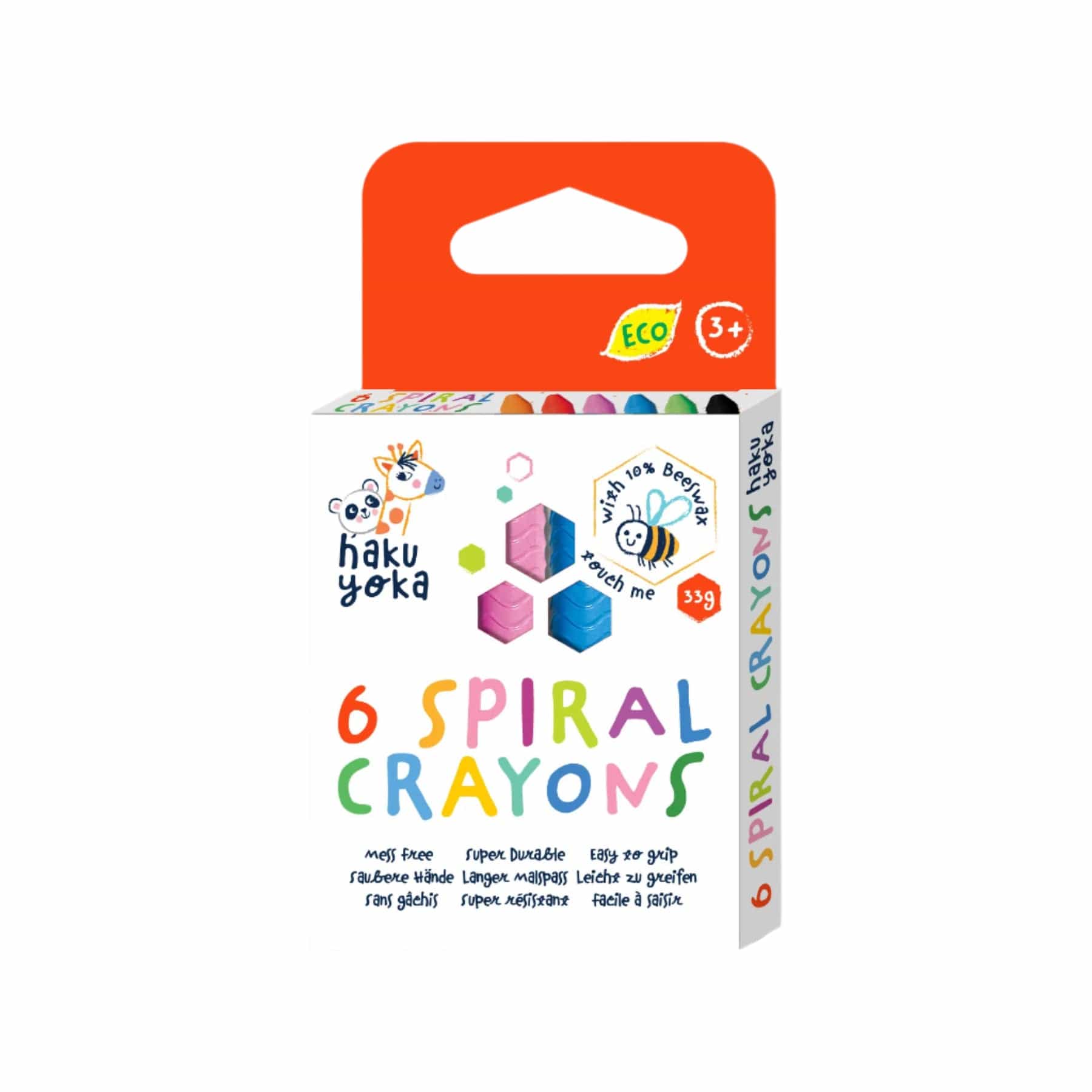 Spiral crayons 6 colours