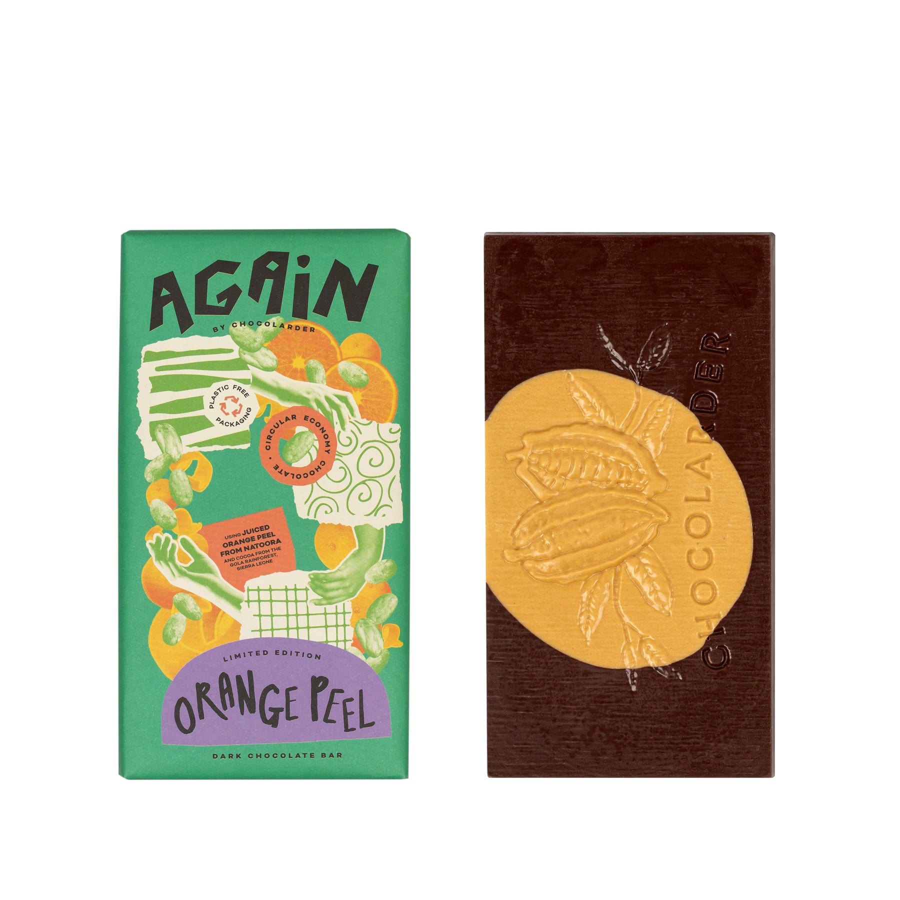 Again orange peel  dark chocolate 70g