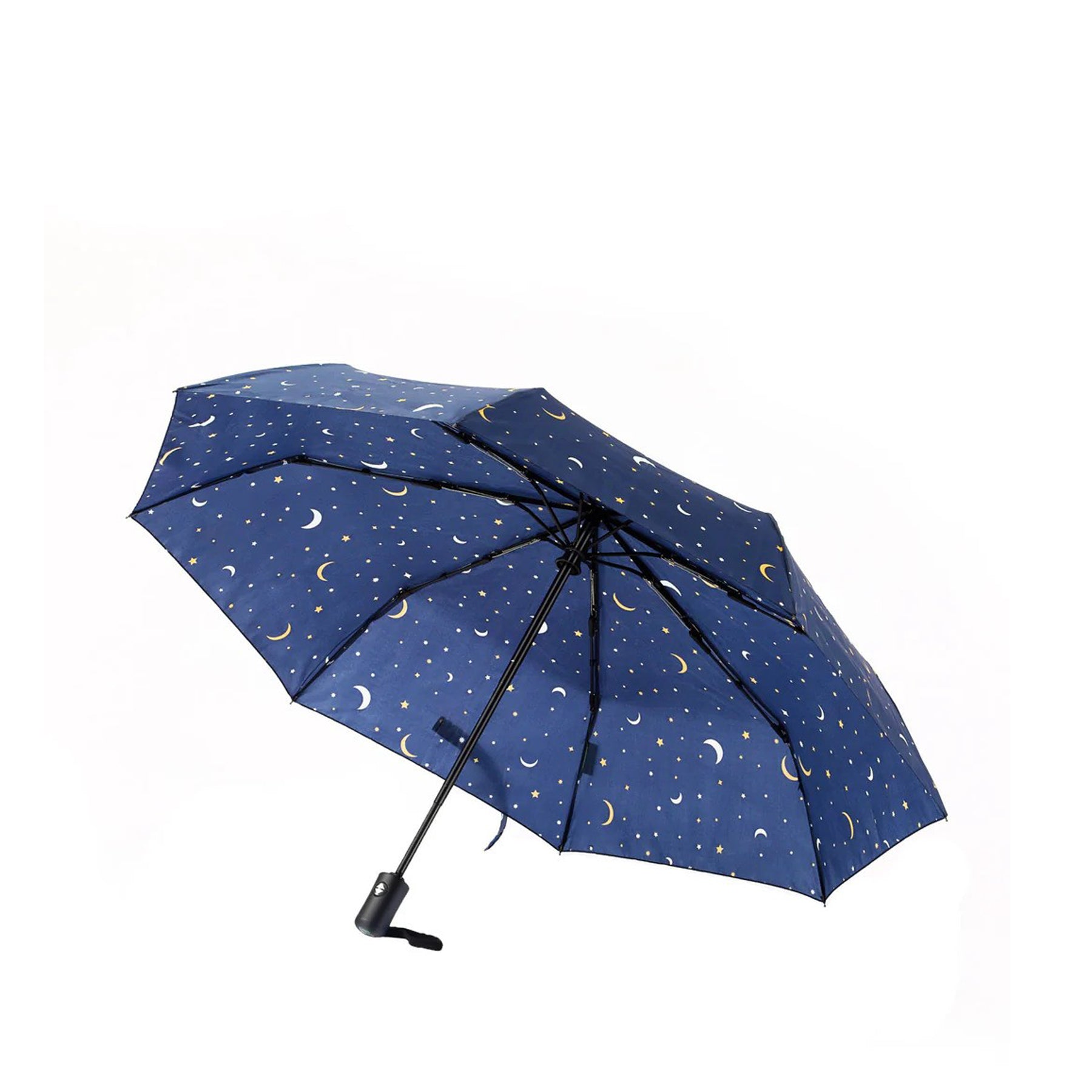 Folding automatic umbrella stars and moons