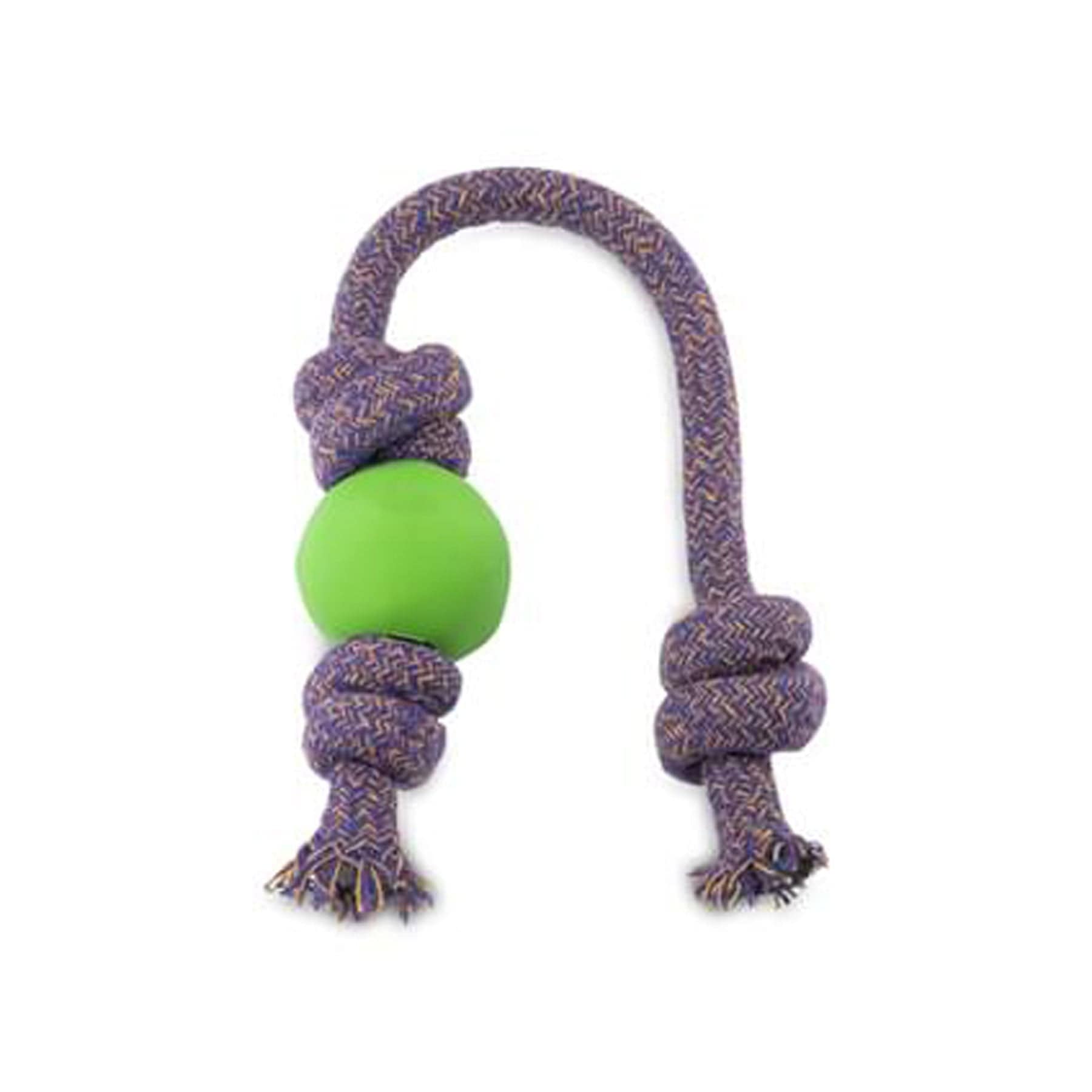Beco natural rubber ball on rope large green