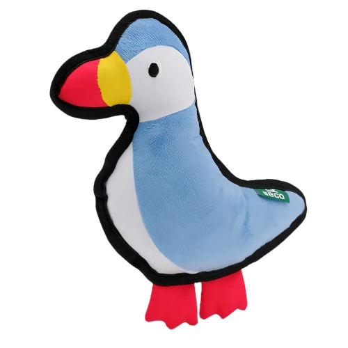 Plush puffin dog toy