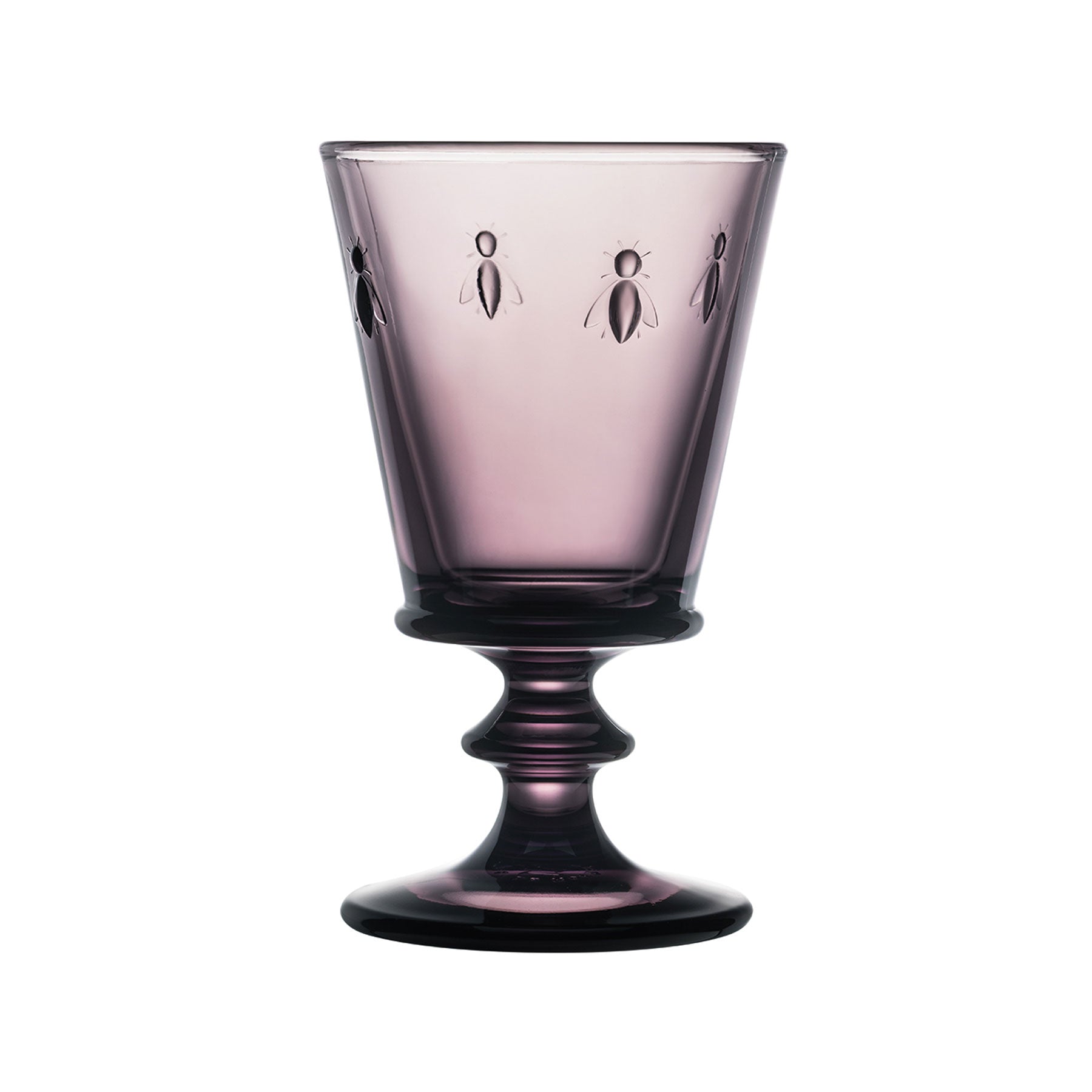 Bee stemmed wine glass purple 240ml