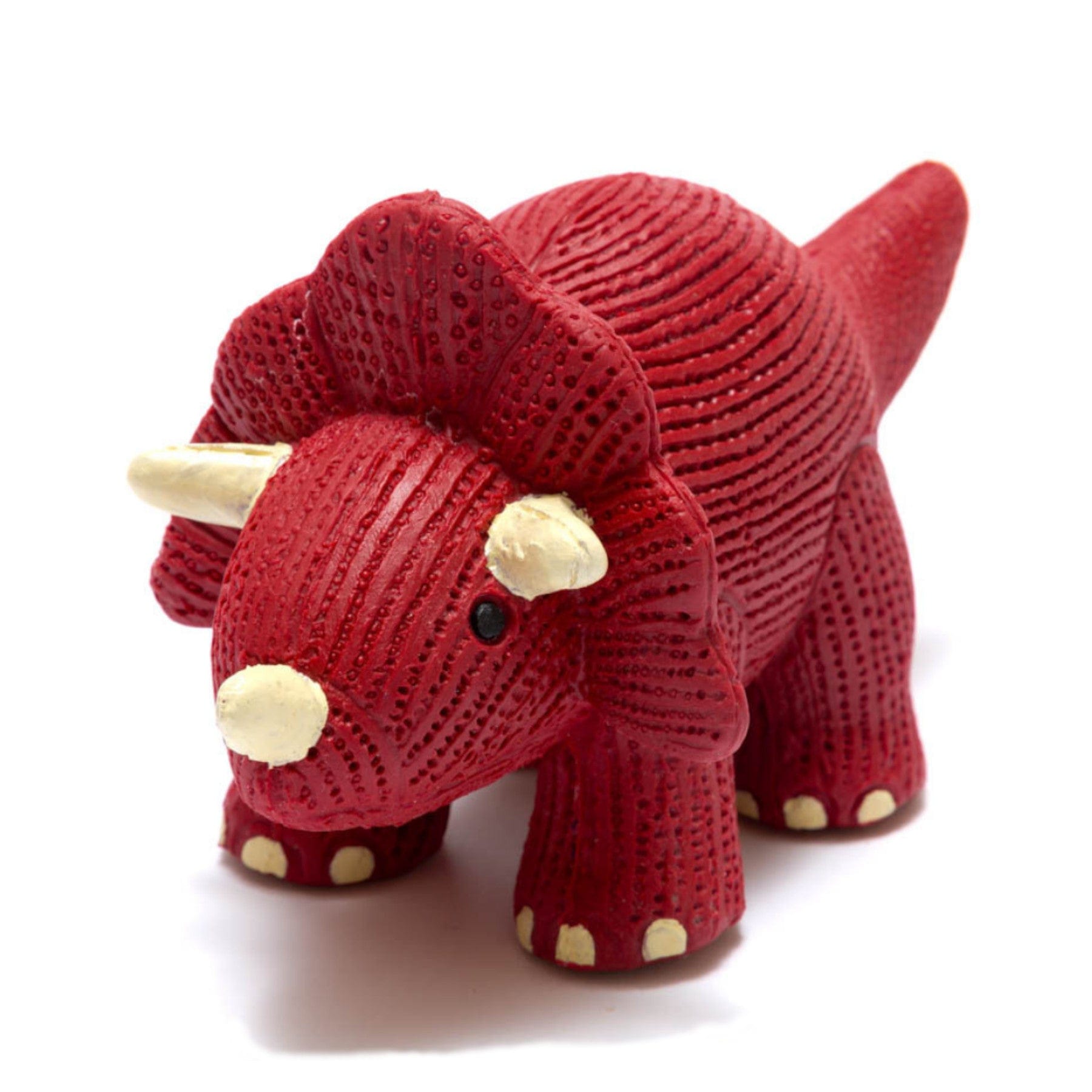 Natural rubber triceratops dinosaur teether