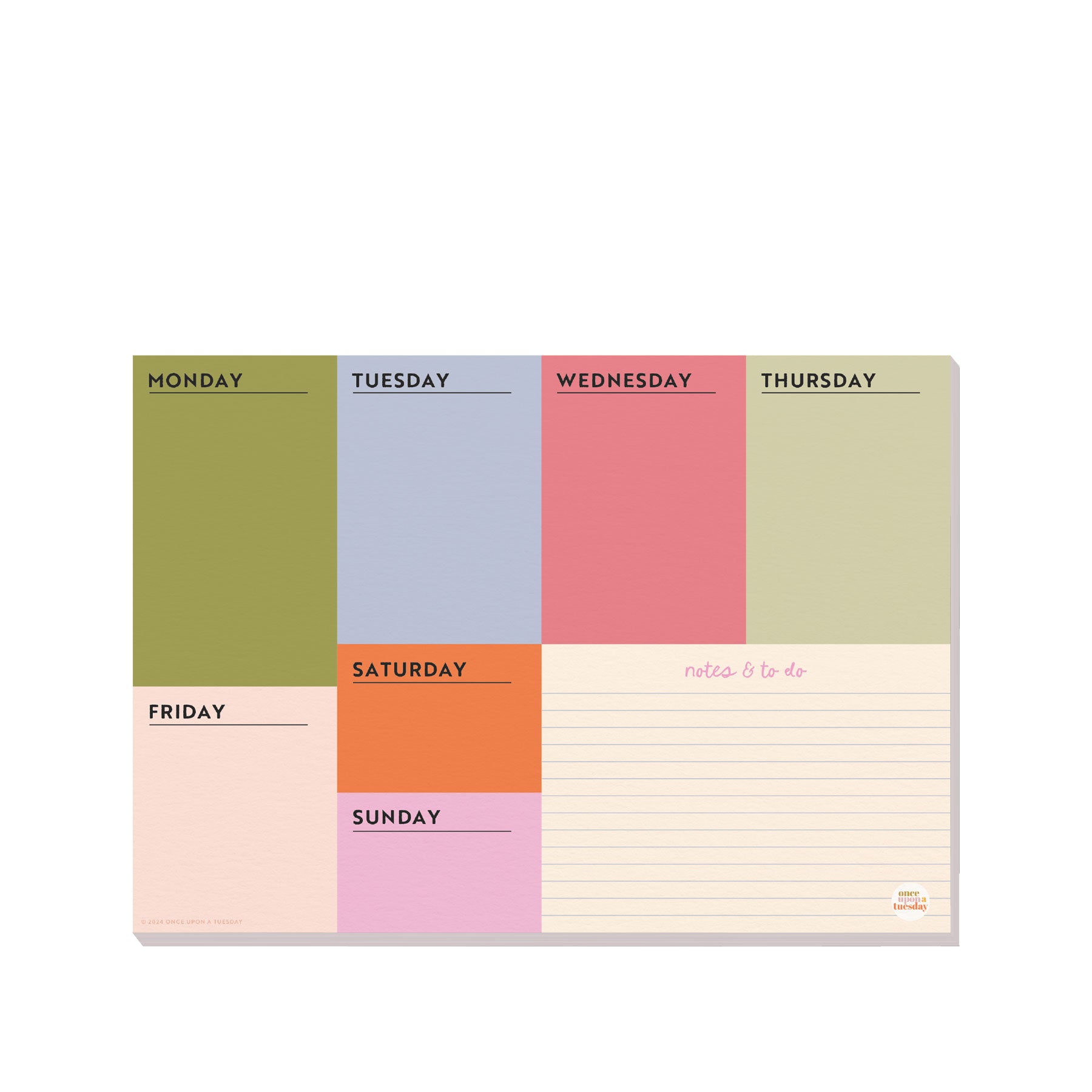 Block my life A4 weekly planner pad