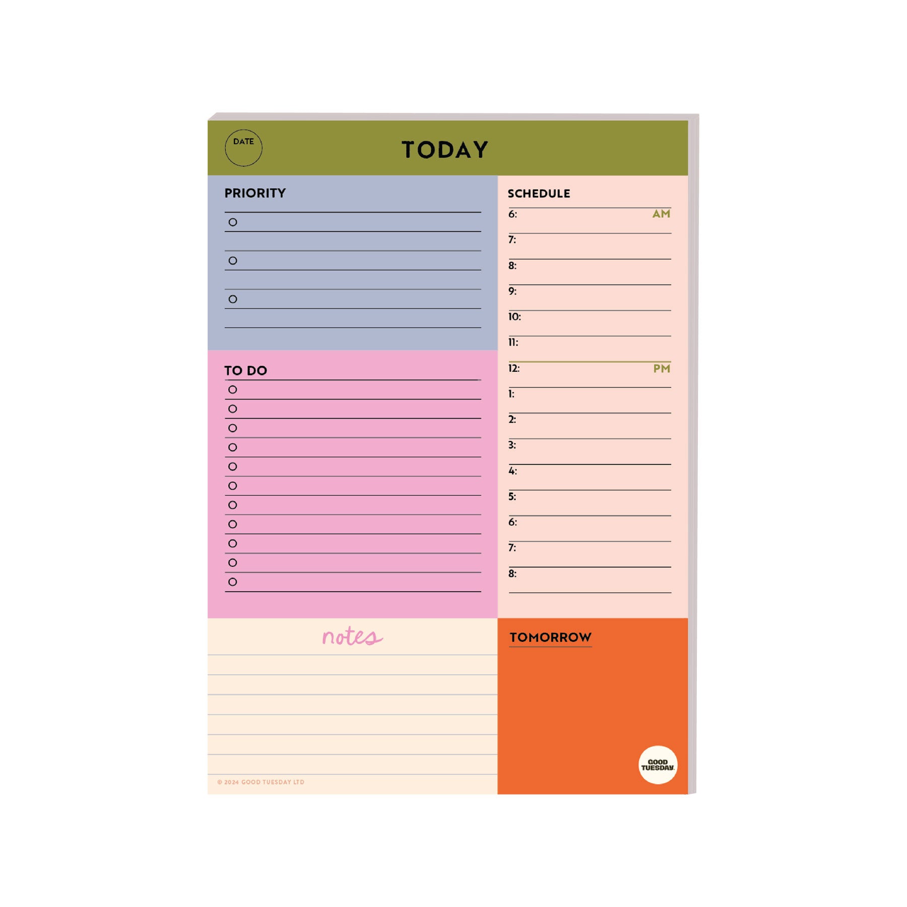 Block my life A5 daily planner pad