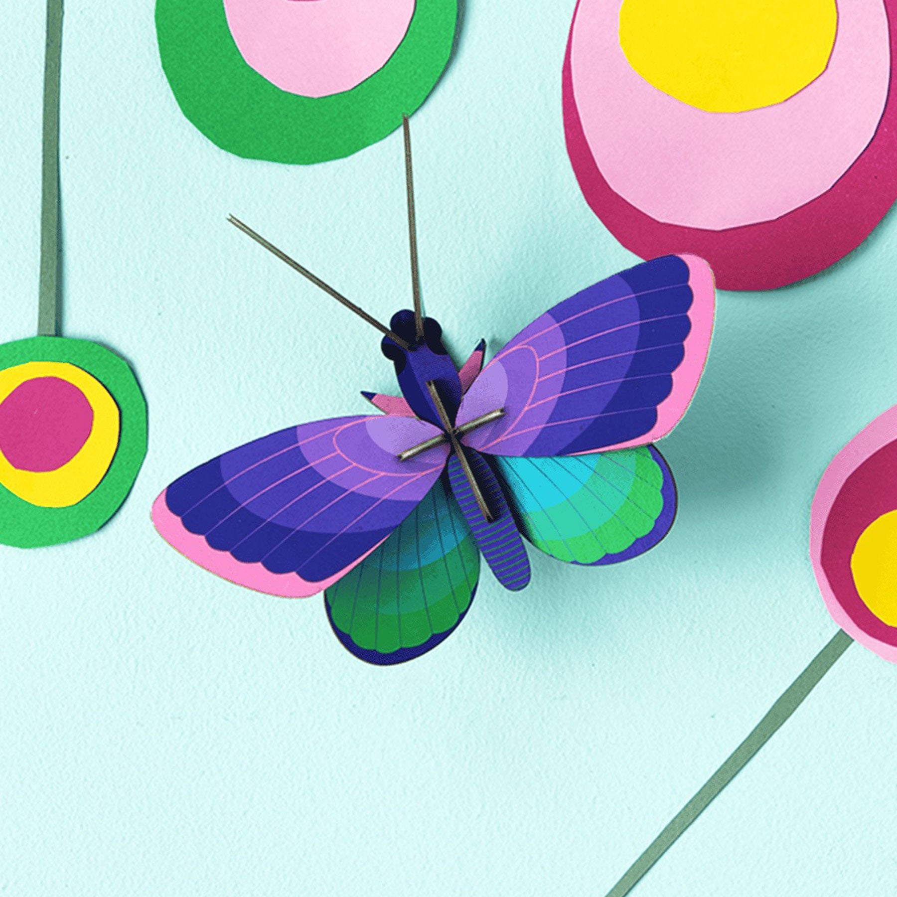 Blue copper butterfly wall art