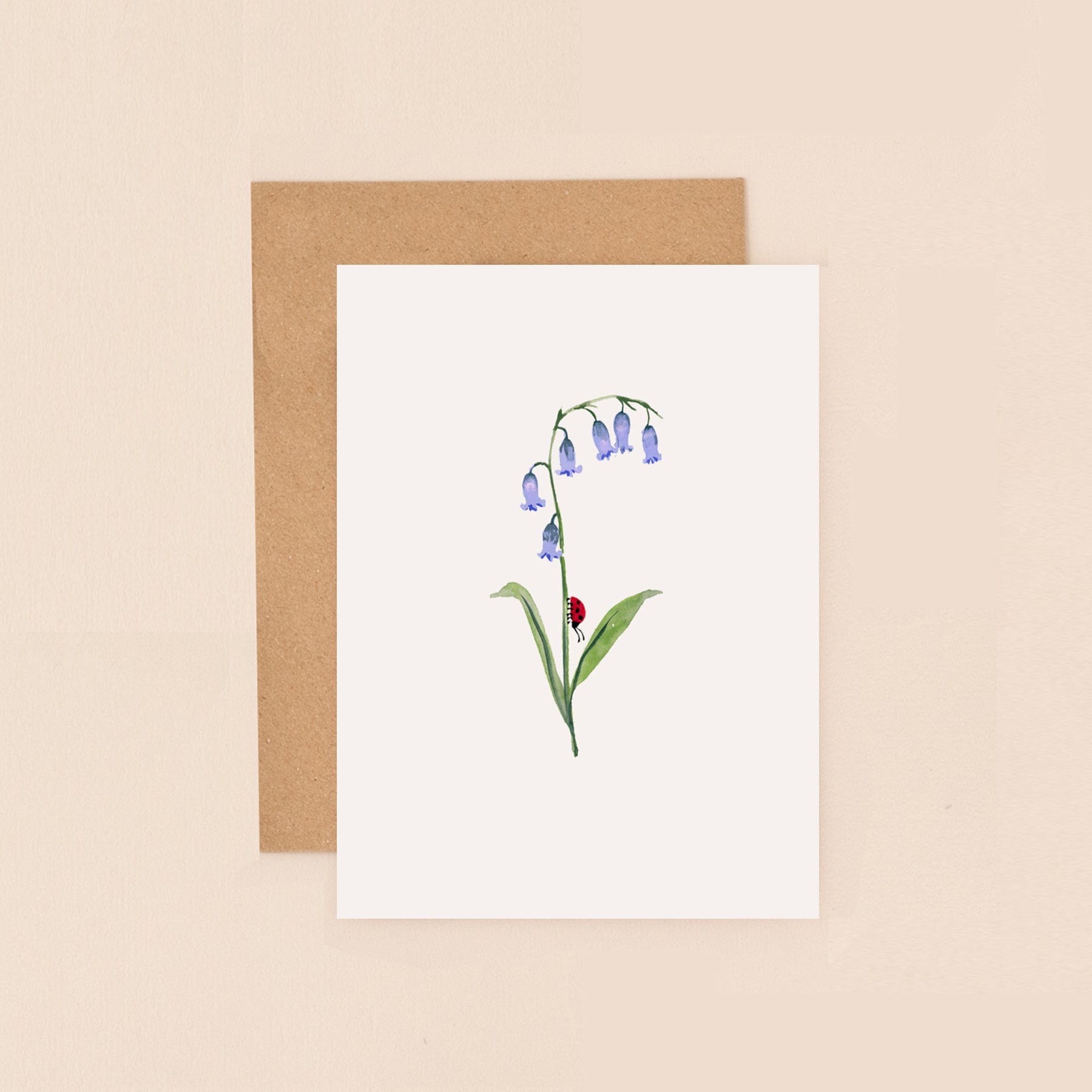 Bluebells mini greetings card