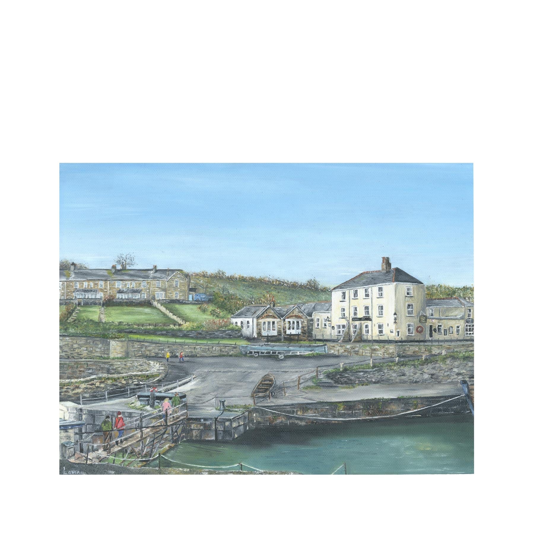 The Pier House, Charlestown Harbour greetings card