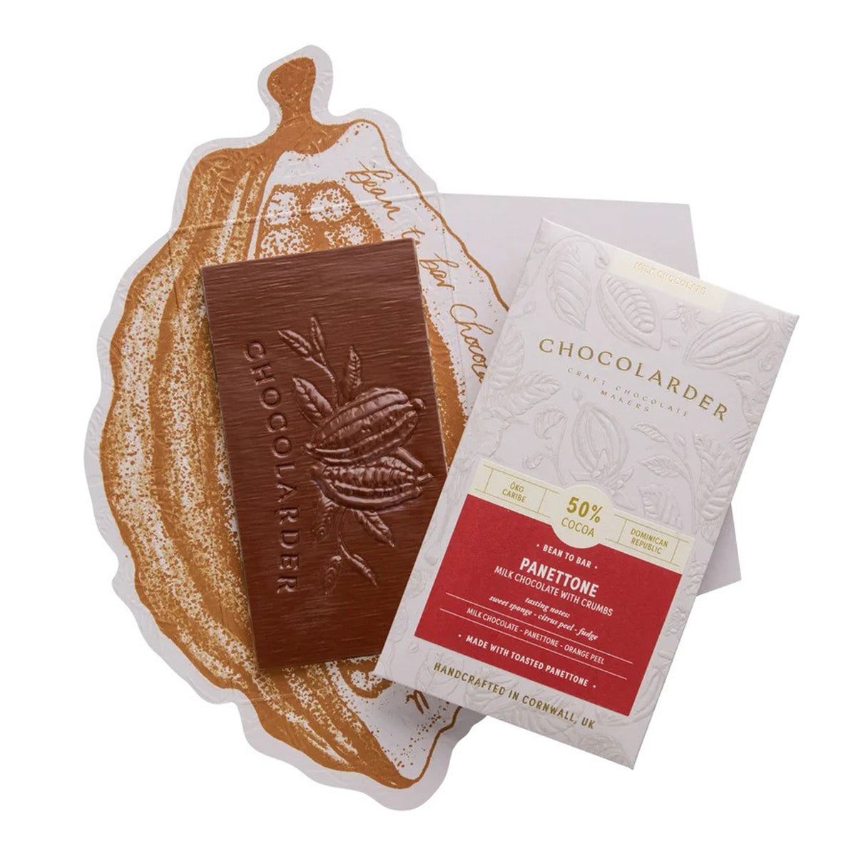 Panettone 50% milk chocolate bar