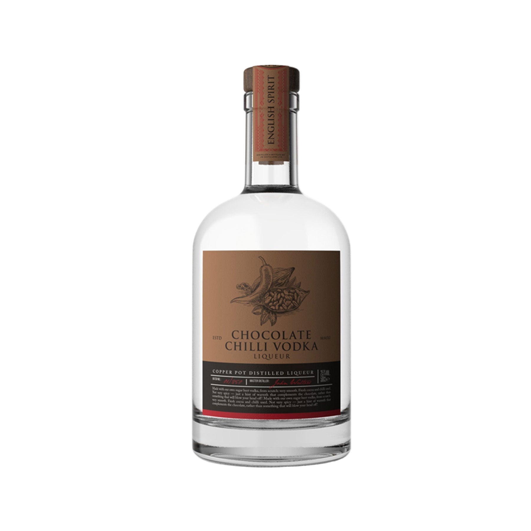 Chocolate chilli vodka liqueur 50cl