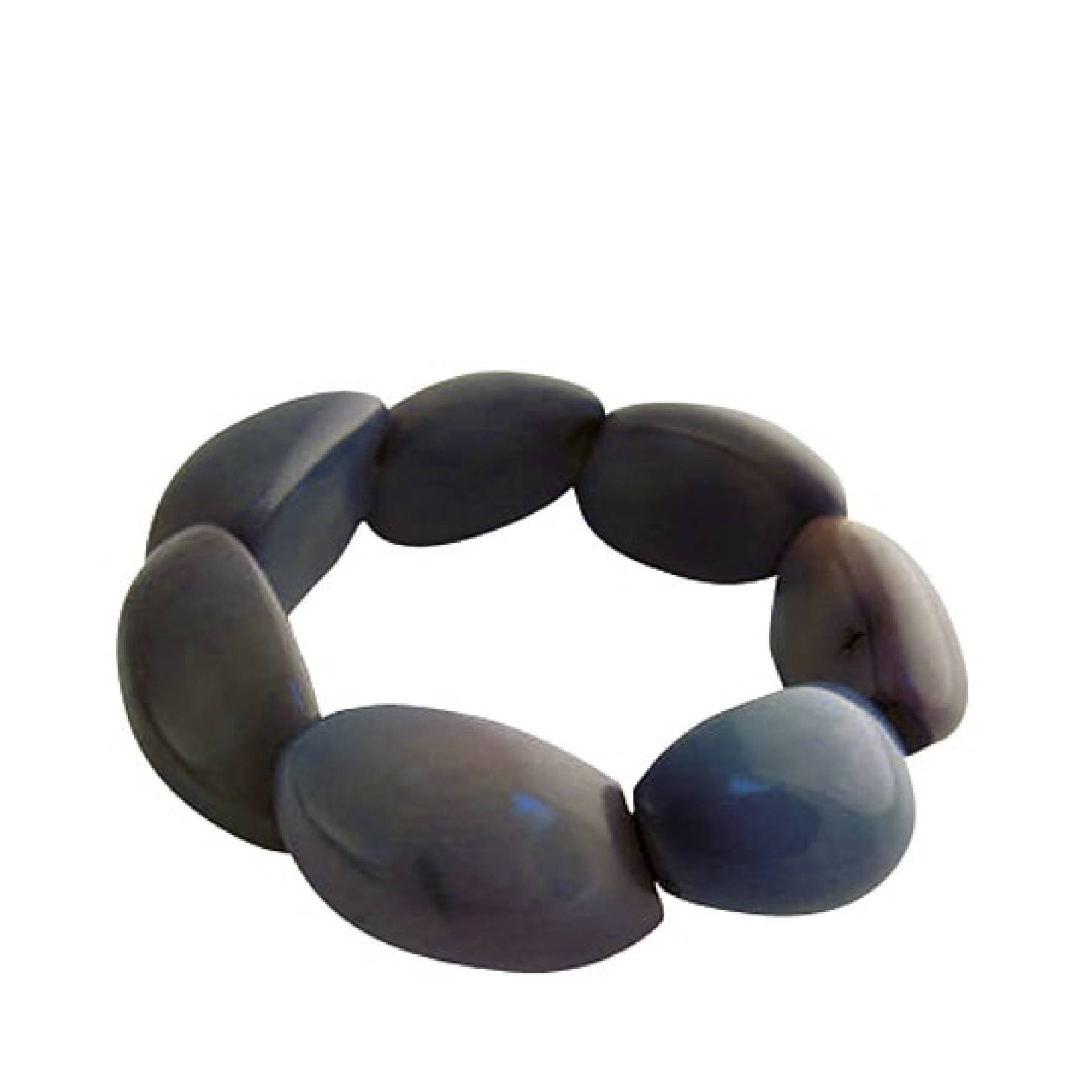Chunky tagua bracelet azul