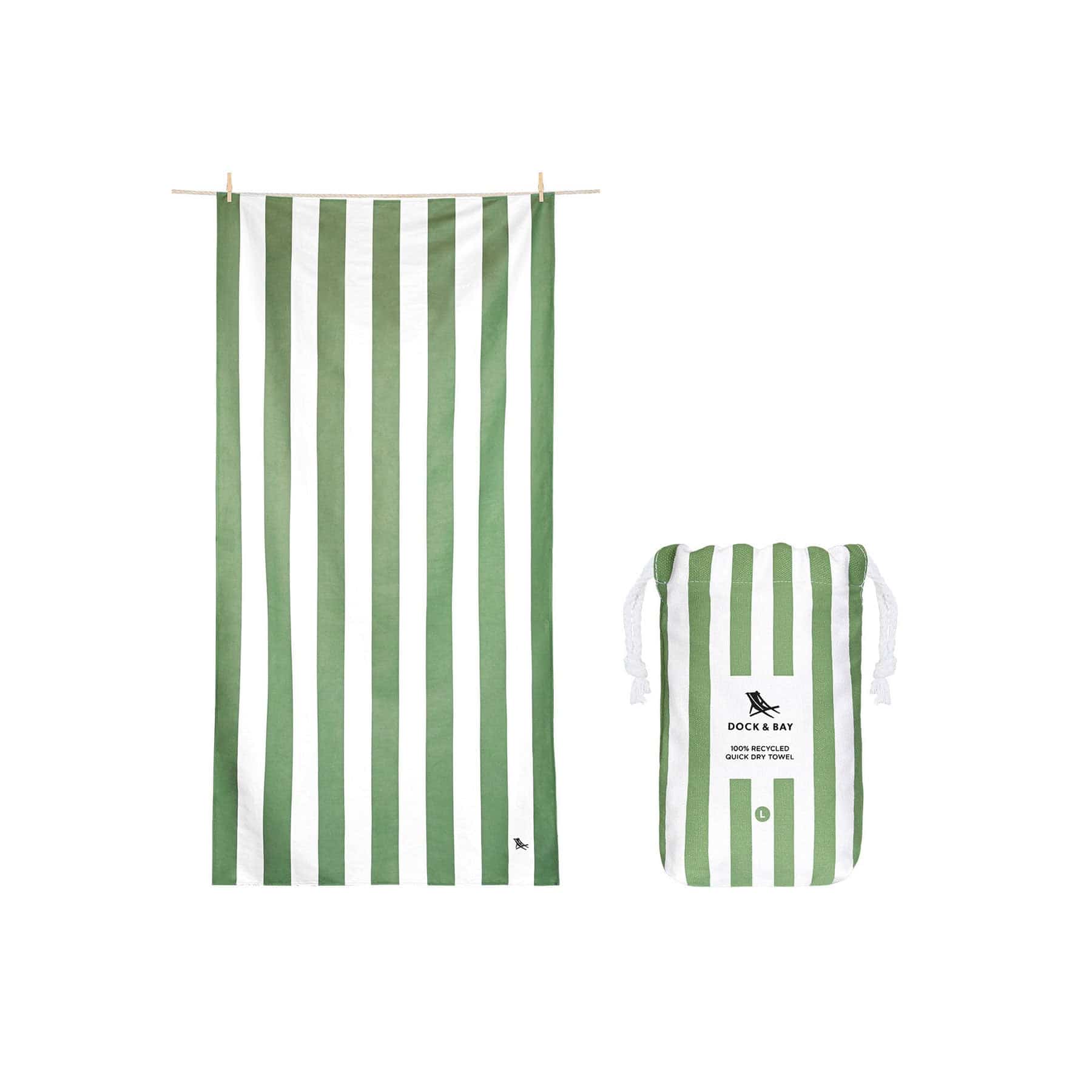 Quick dry towel cayman olive large