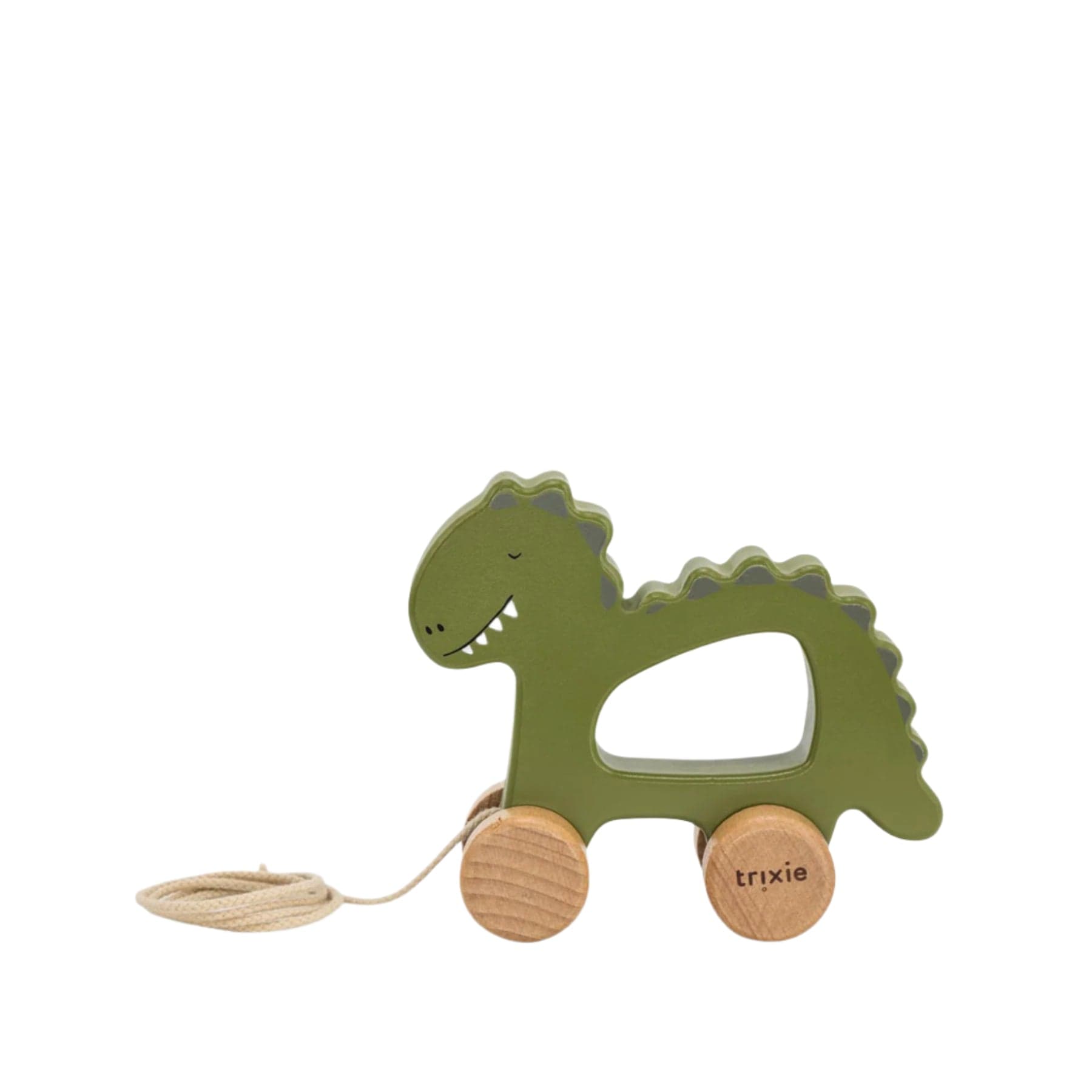 Wooden pull along toy - dino