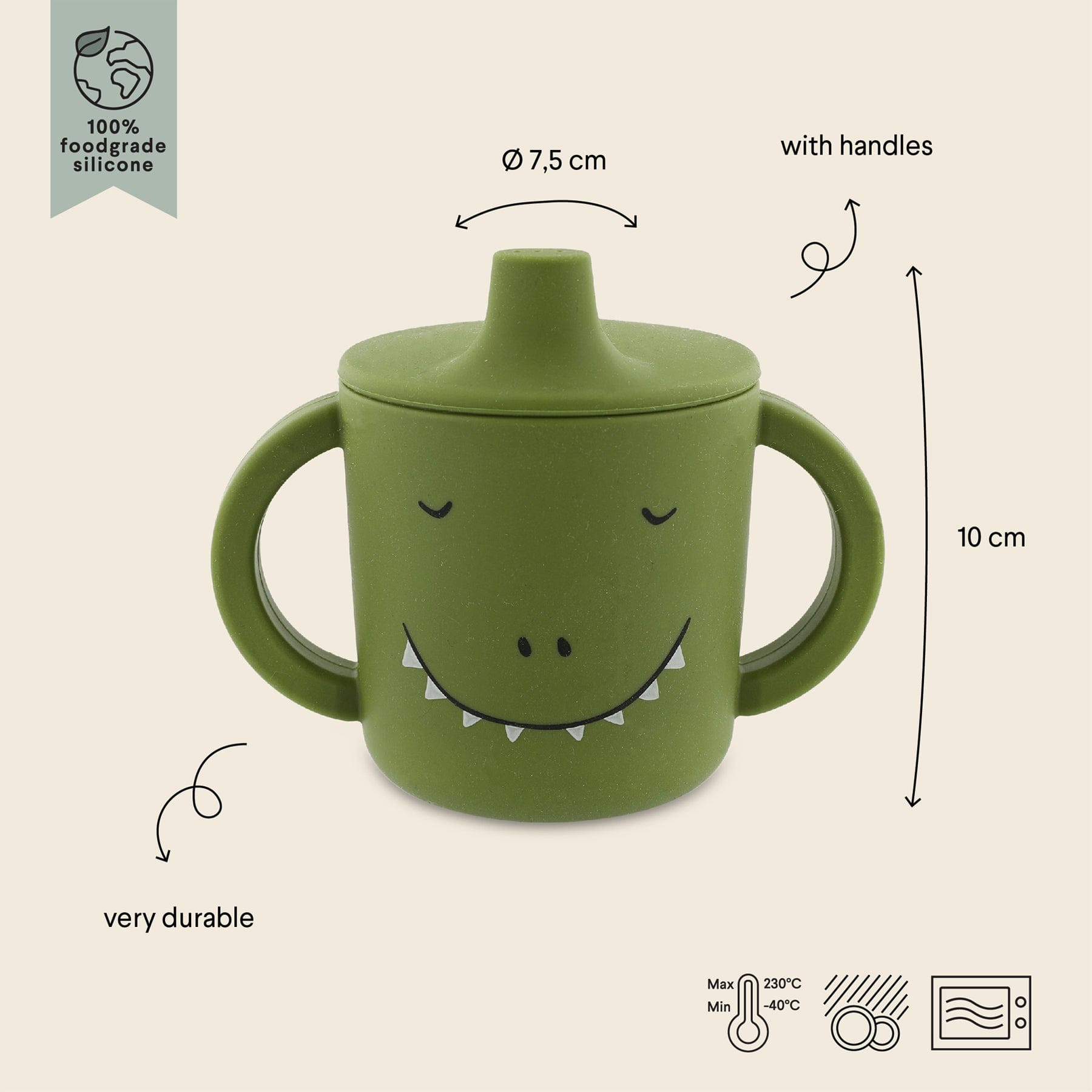 Silicone sippy cup - dino