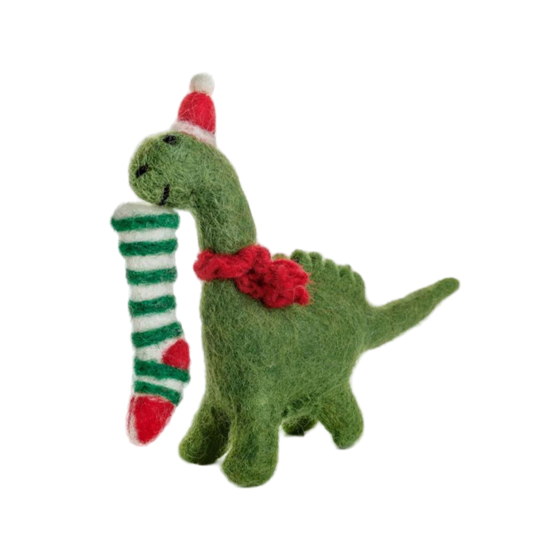 Diplodocus with stocking hanging decoration