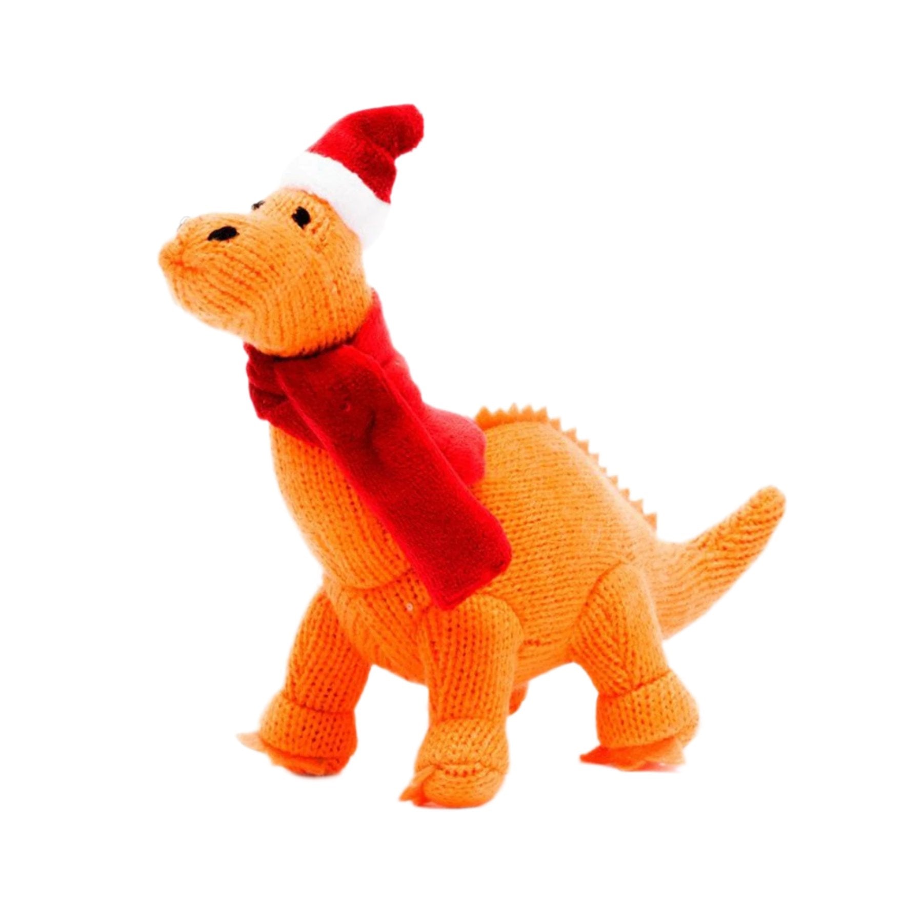 Knitted diplodocus hanging decoration