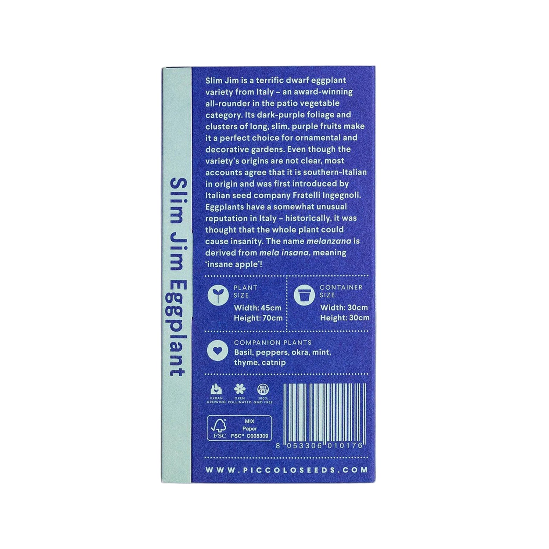 Eggplant slim Jim seeds