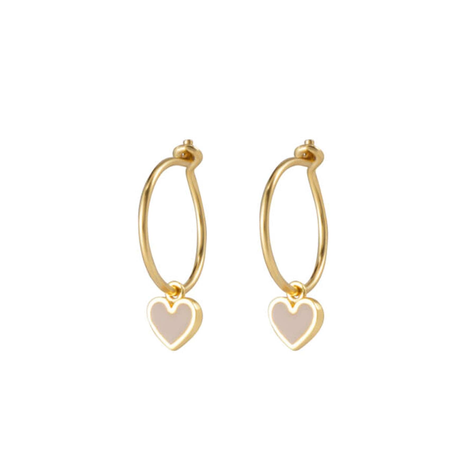 Eve heart huggie earrings