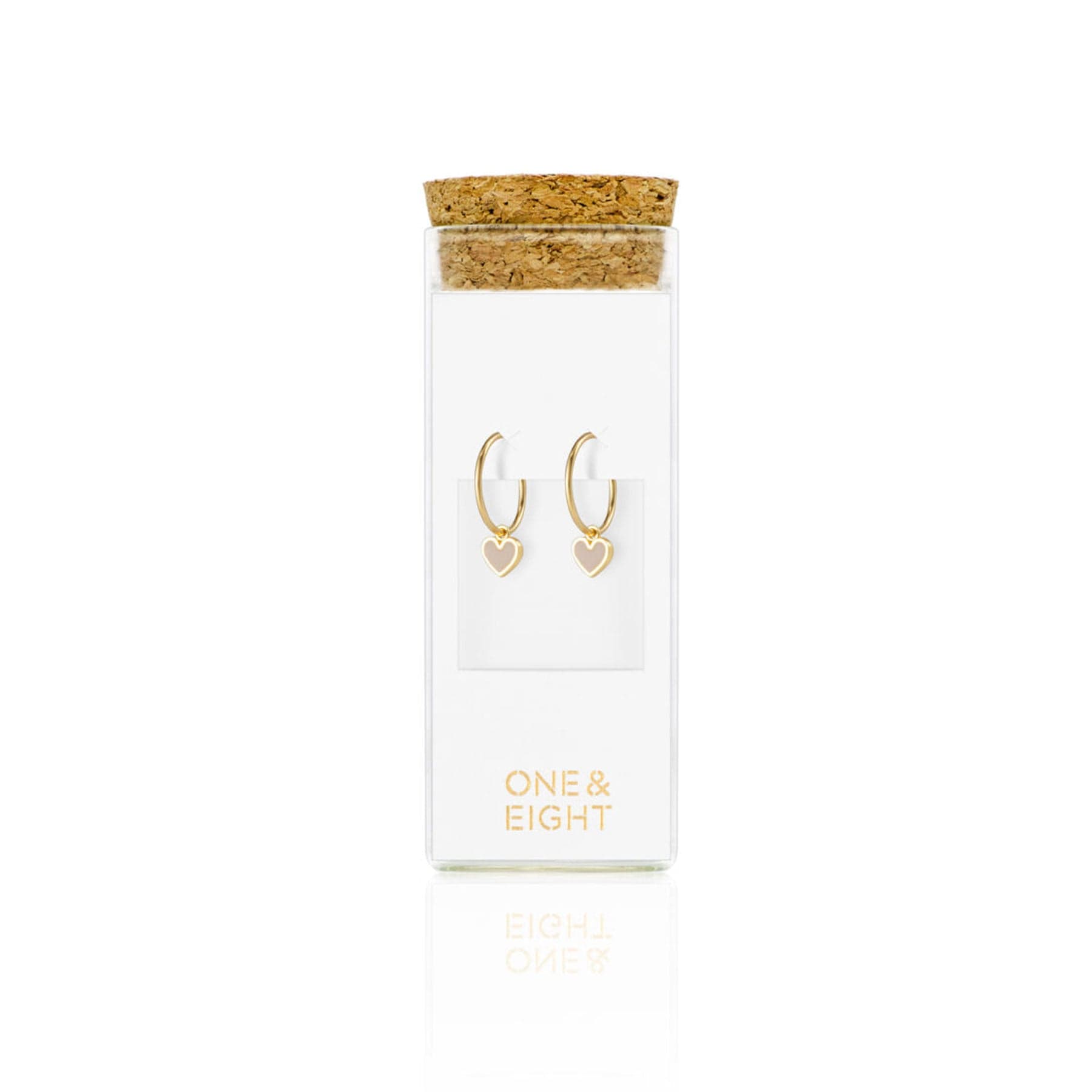 Eve heart huggie earrings