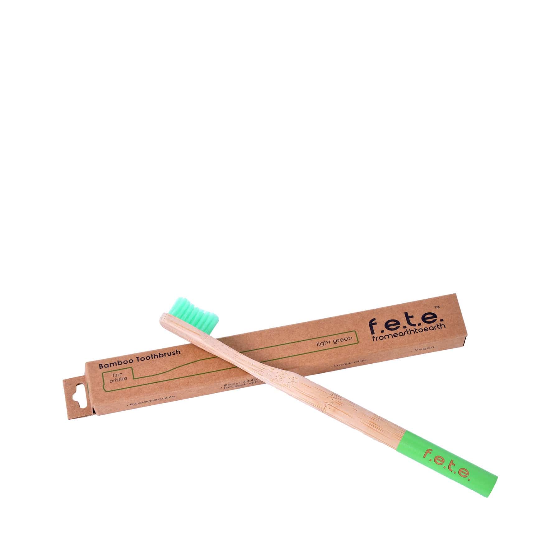 Bamboo toothbrush - firm green