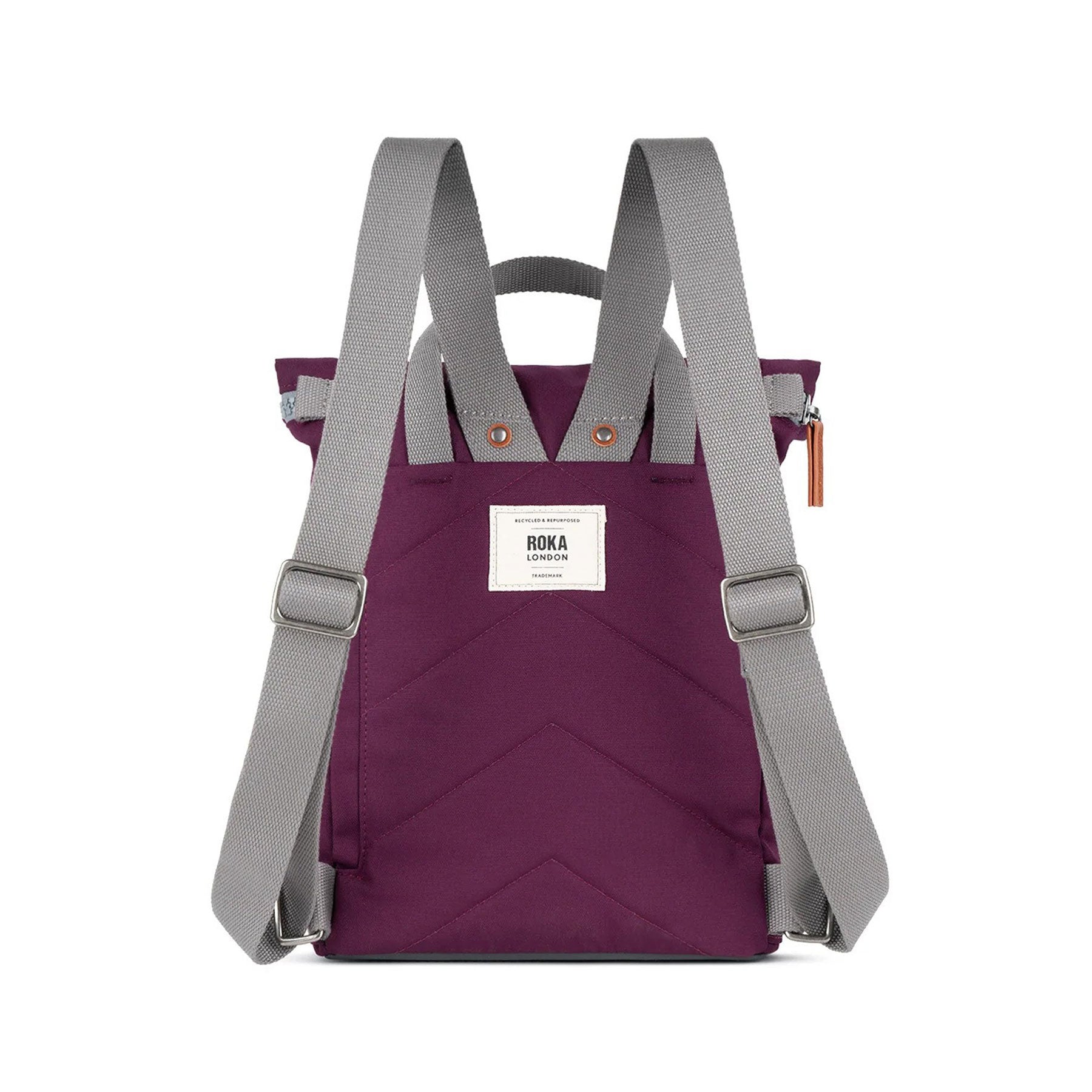 Finchley A cherry lacquer recycled canvas backpack