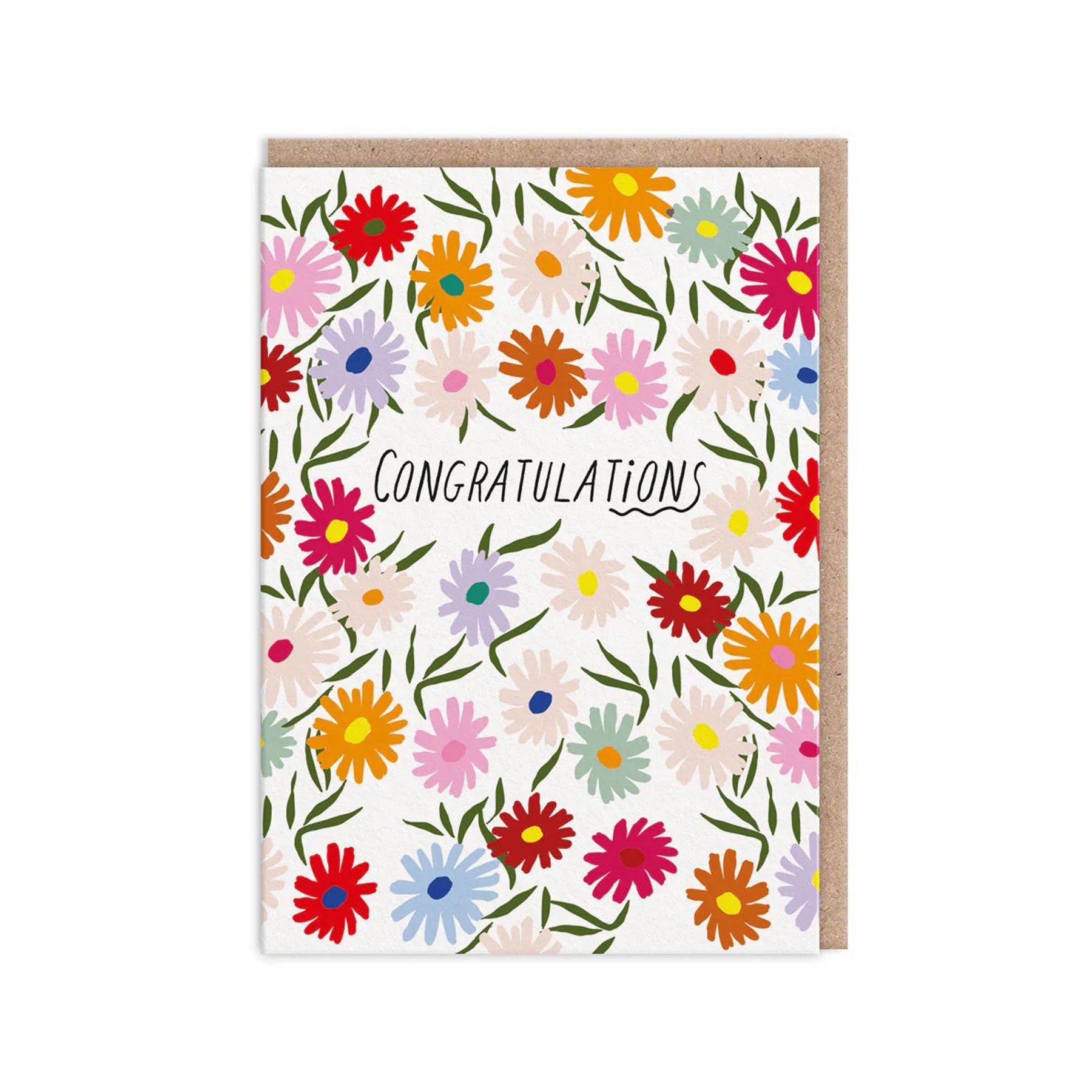 Flowers congratulations card
