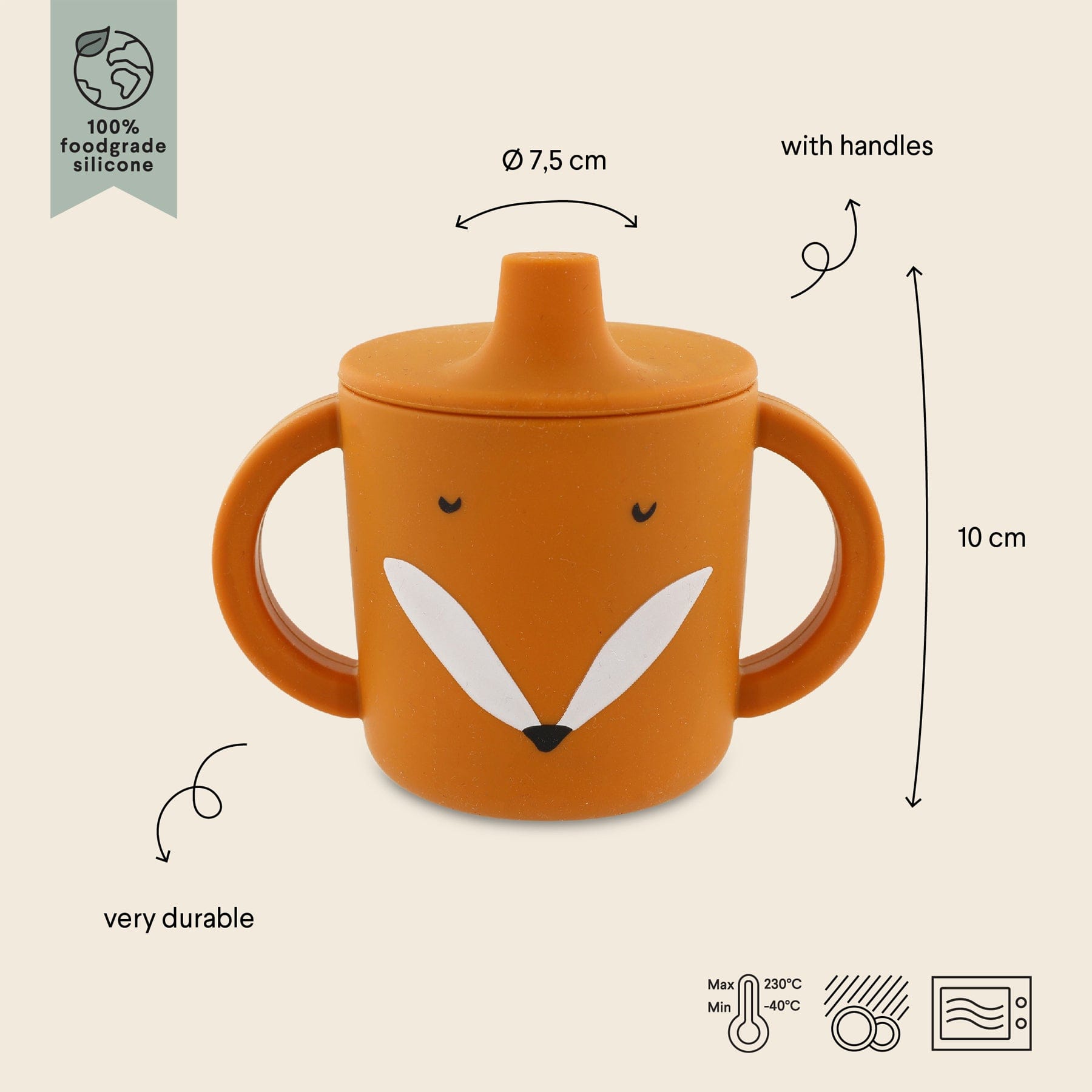Silicone sippy cup - fox
