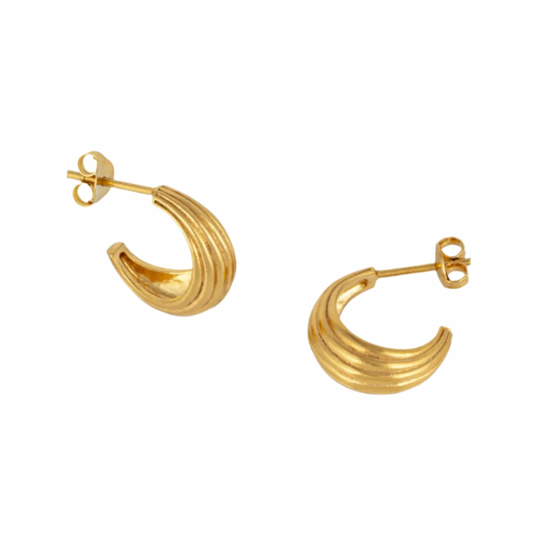 Gold ines hoop earrings