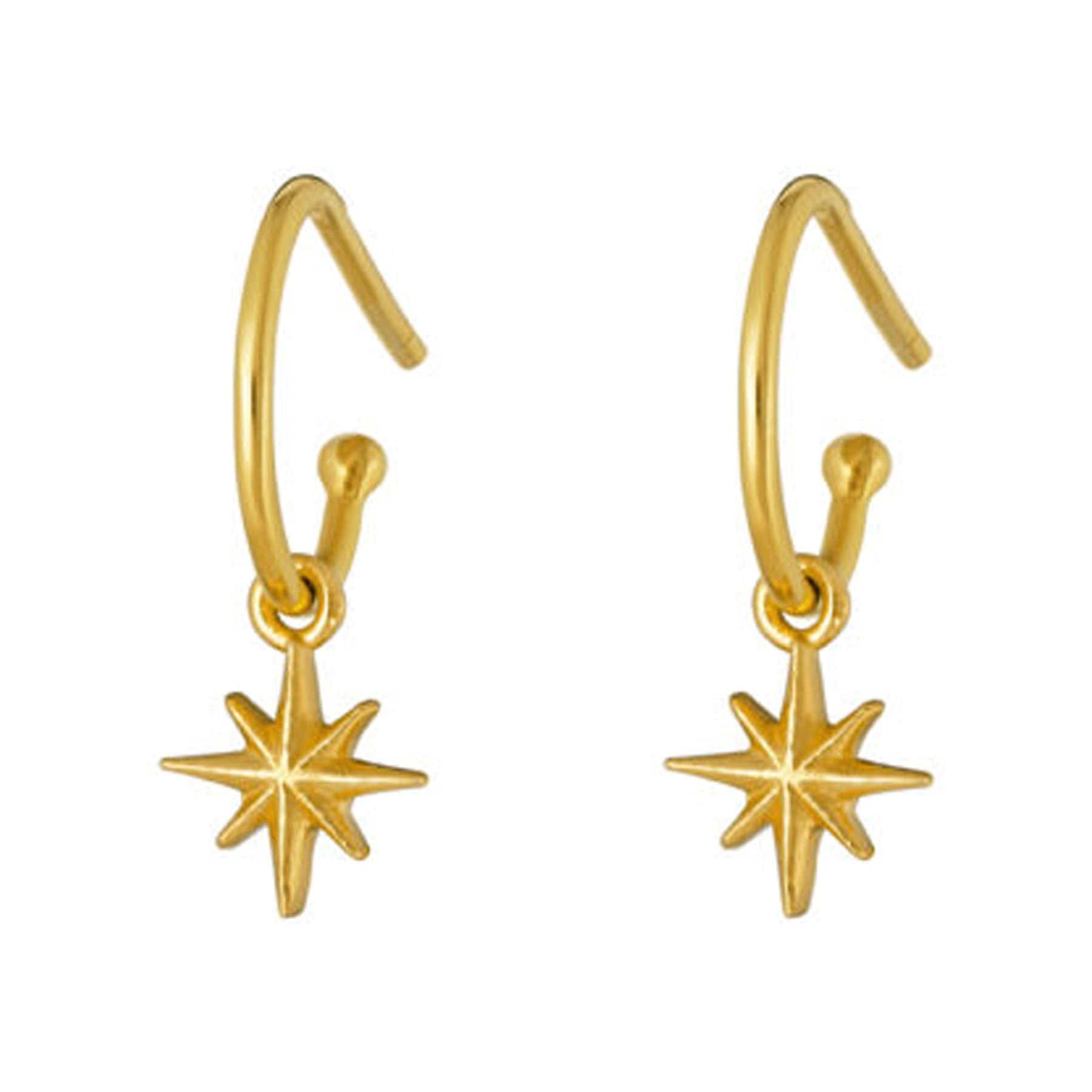 Gold star light earrings