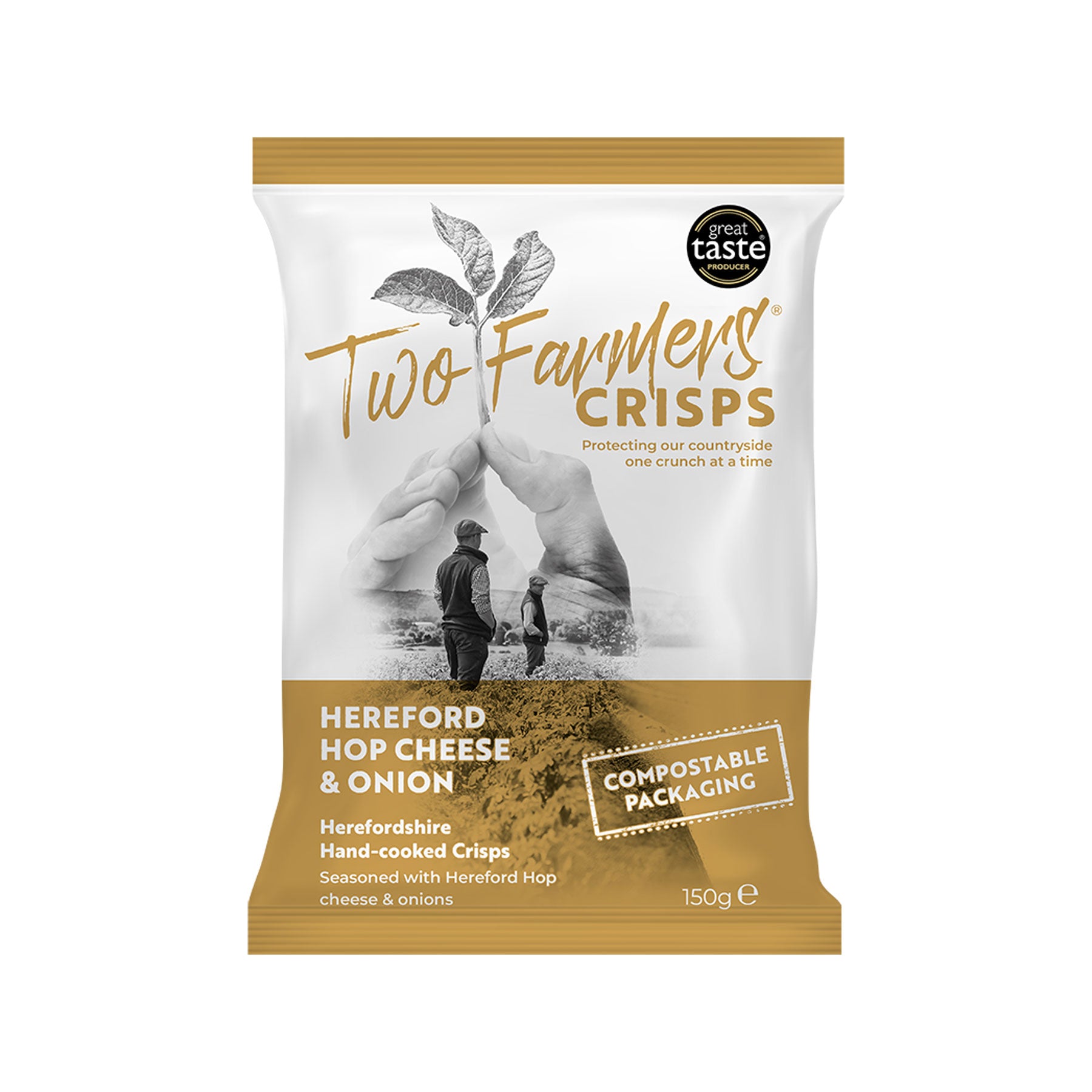 Hereford hop cheese & onion crisps 150g