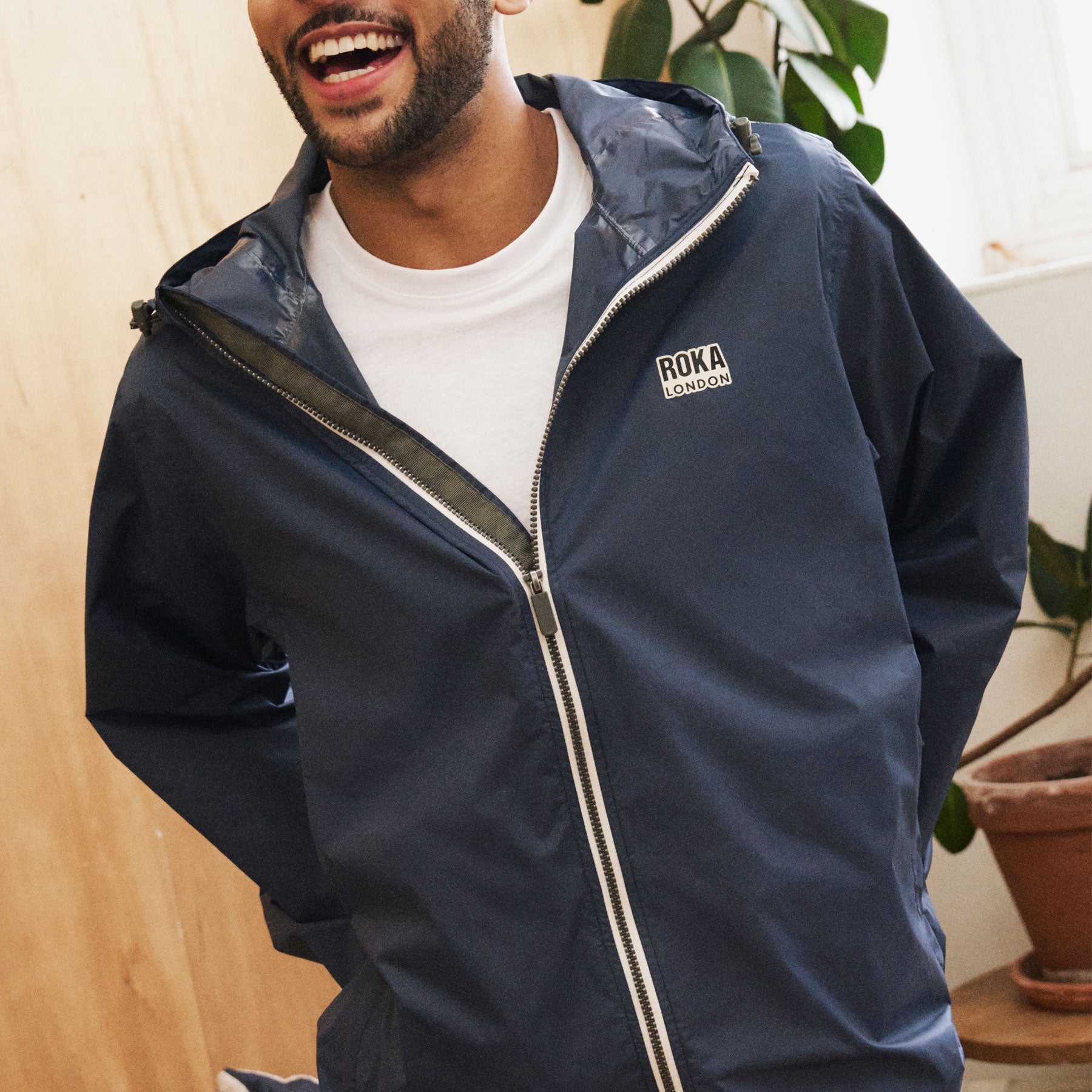 Holborn jacket deep blue recycled nylon ripstop