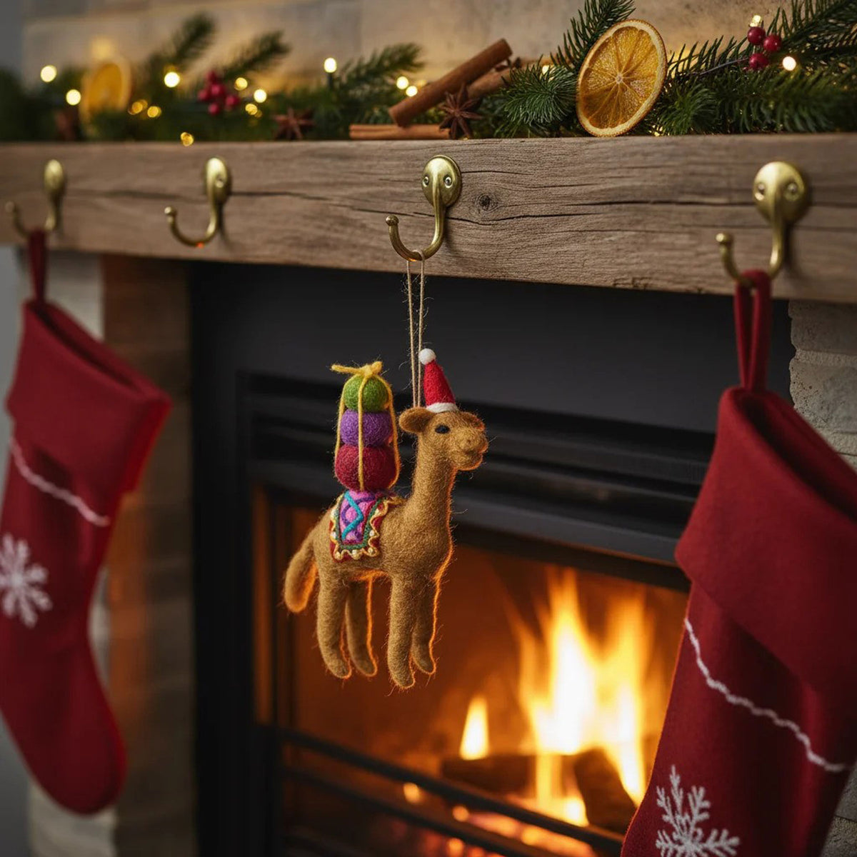 Humphrey the Christmas camel hanging decoration