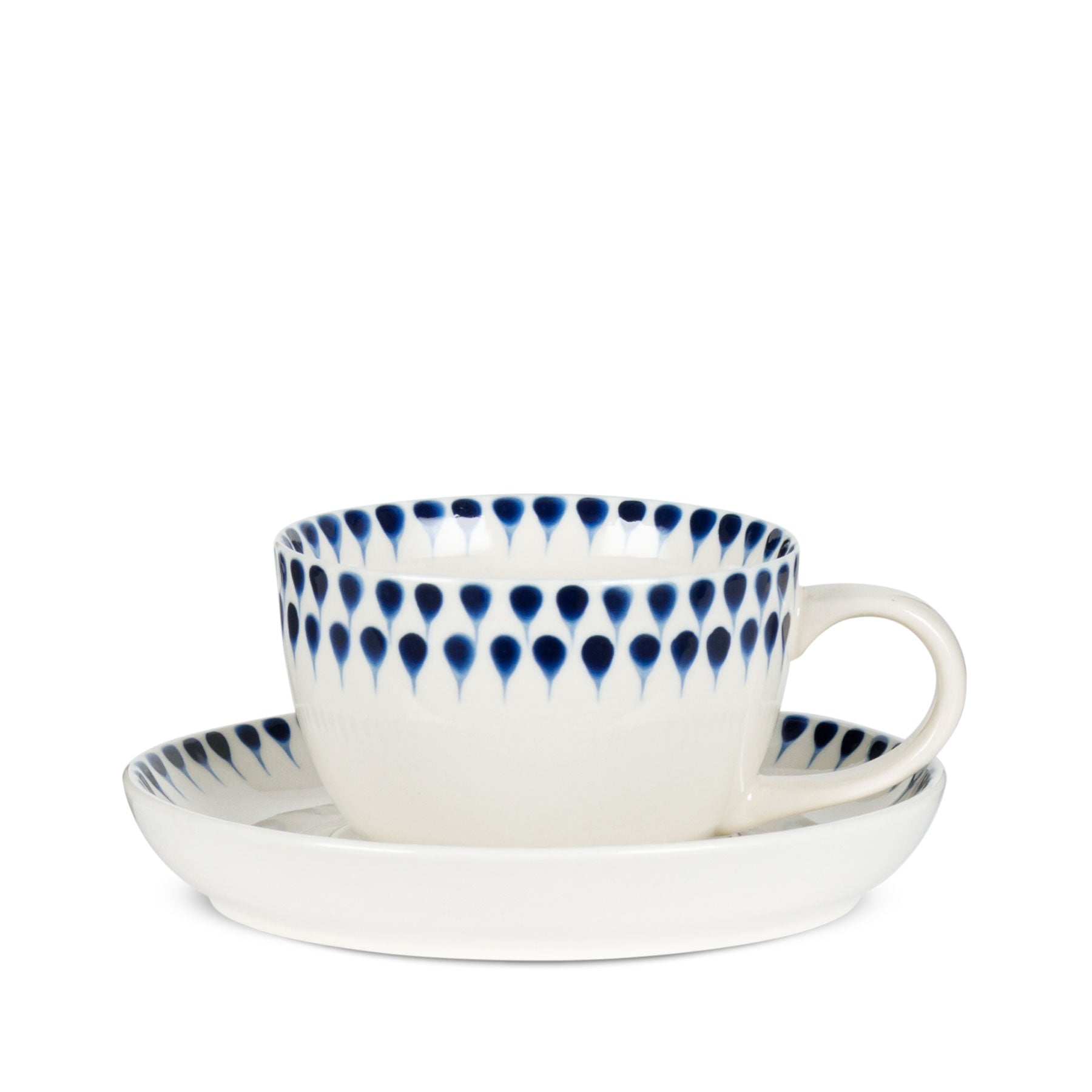 Indigo drop cup & saucer