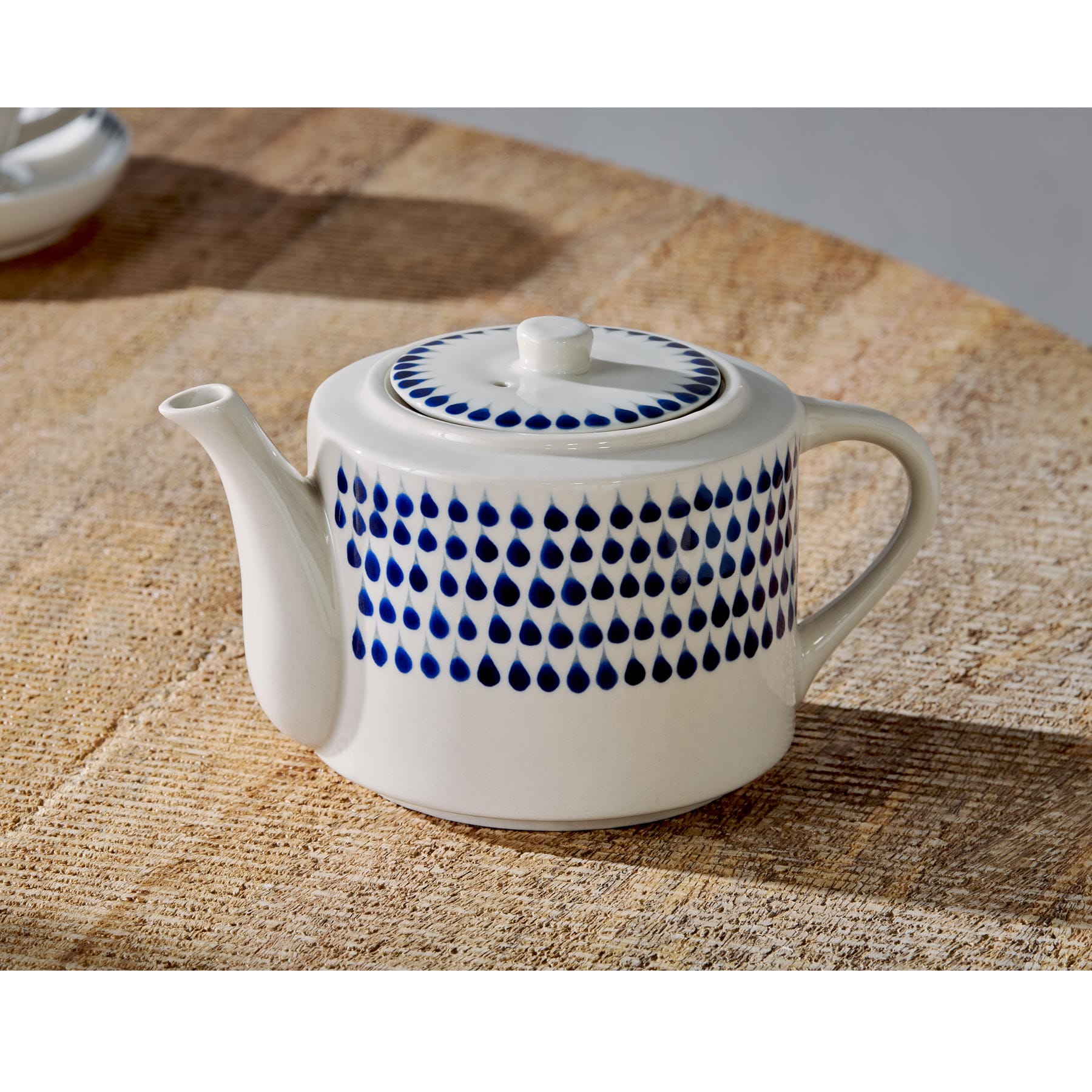 Indigo drop teapot