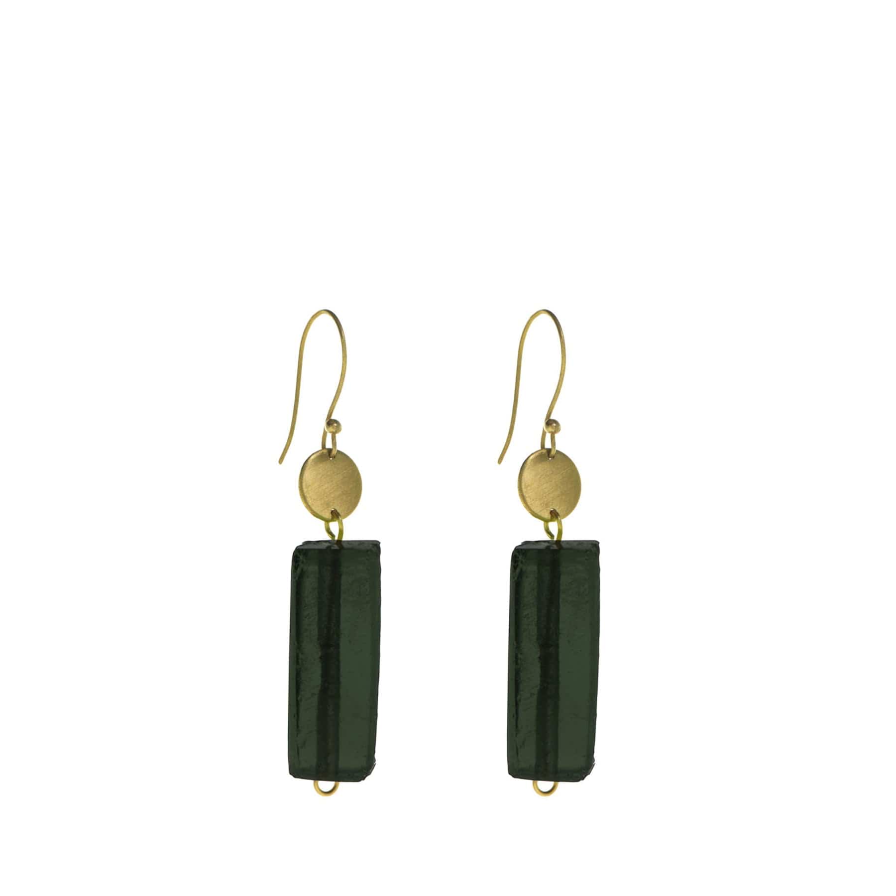 Earth rectangle earrings
