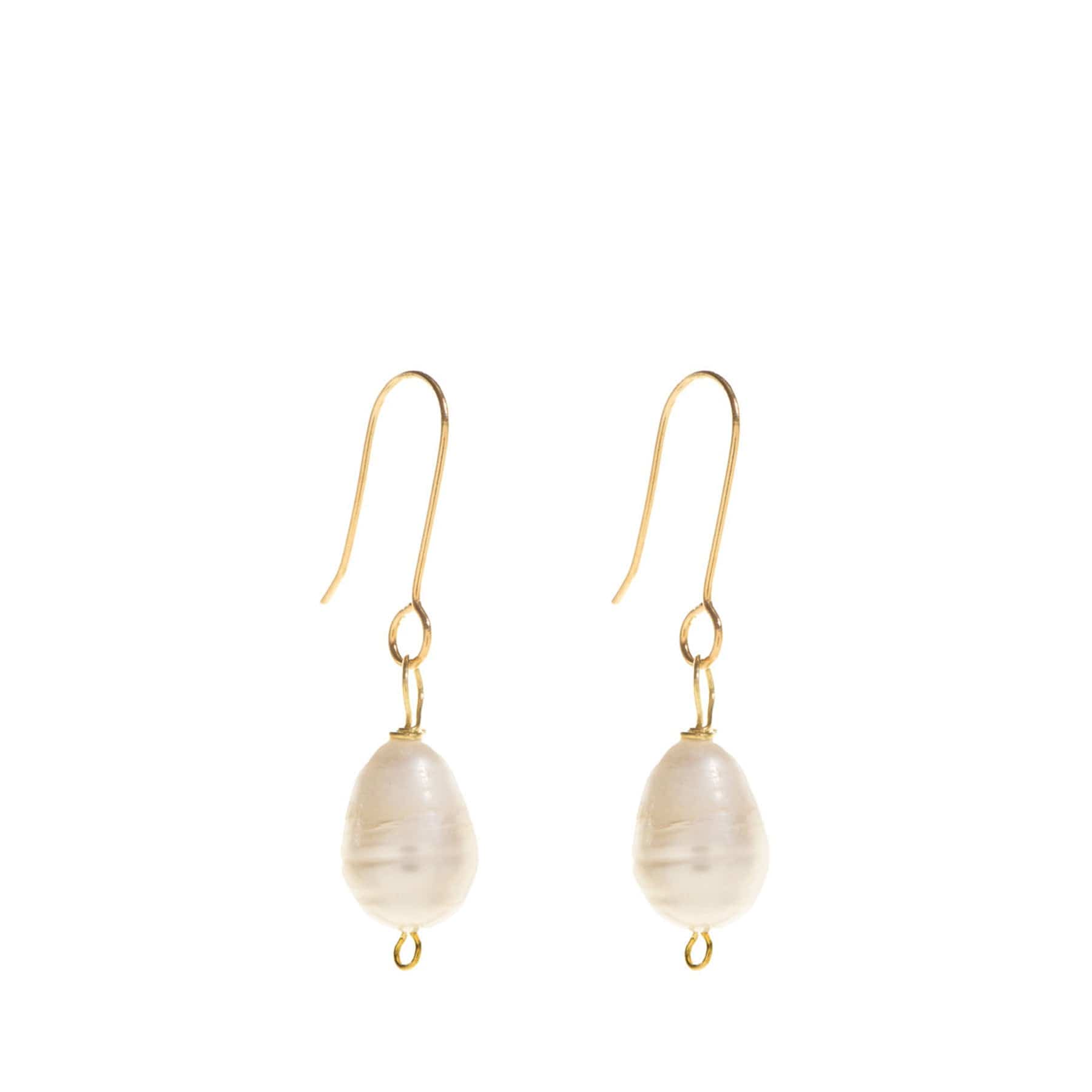 Pearl drop large earrings