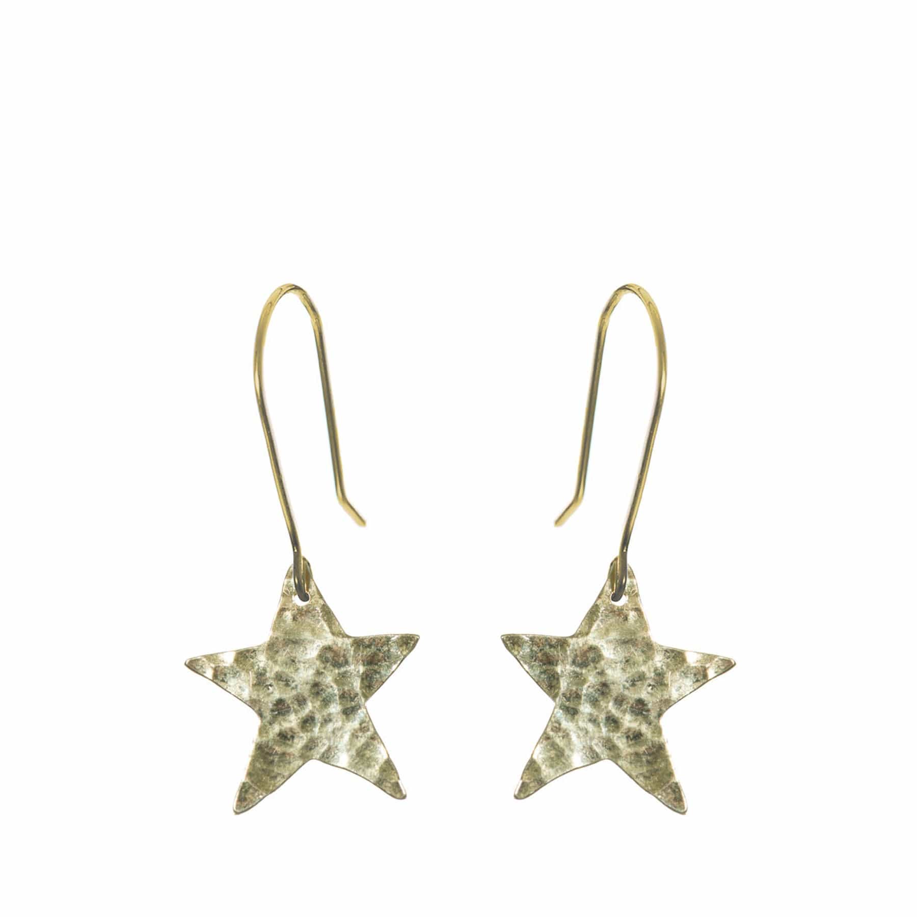 Plated star earrings gold
