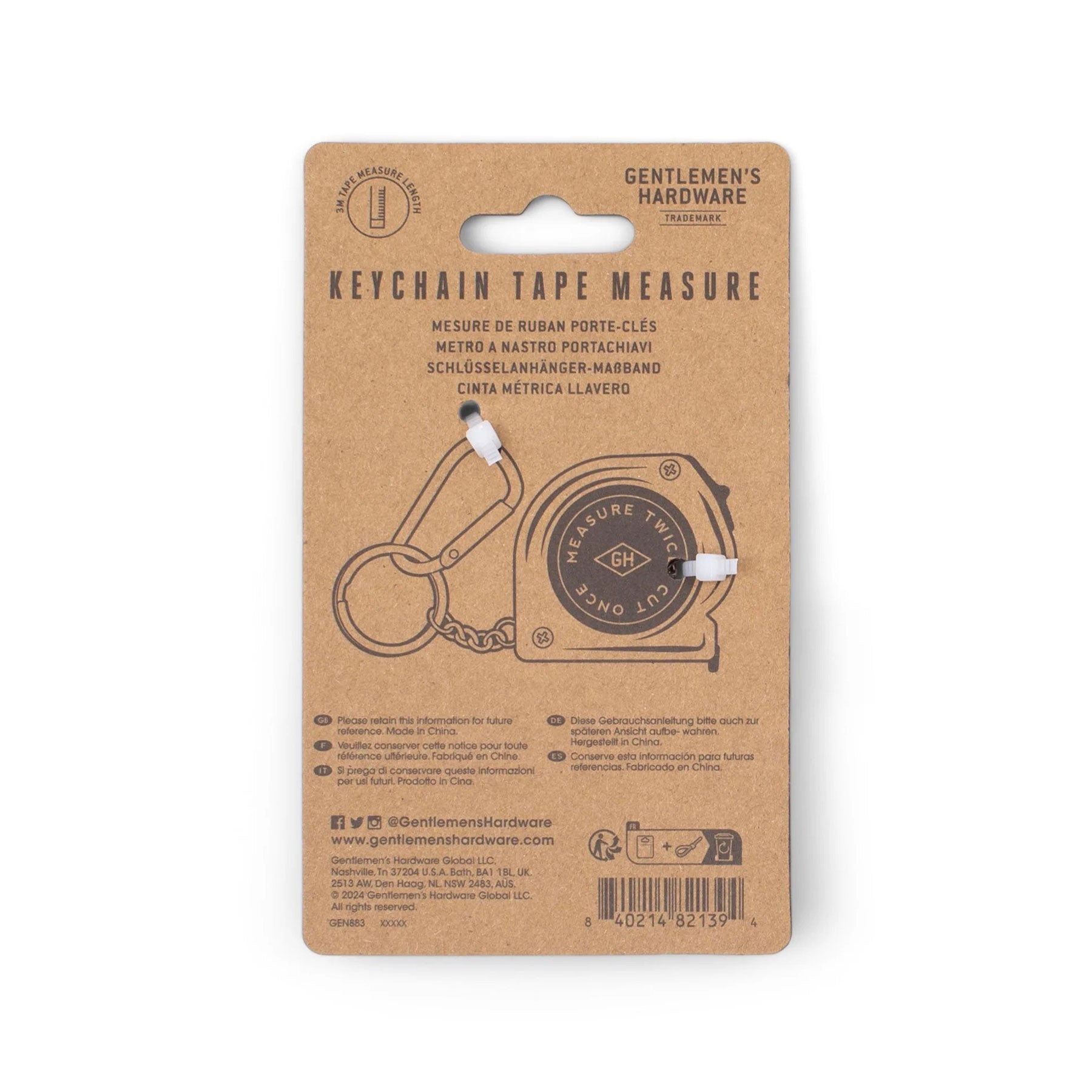 Keychain tape measure