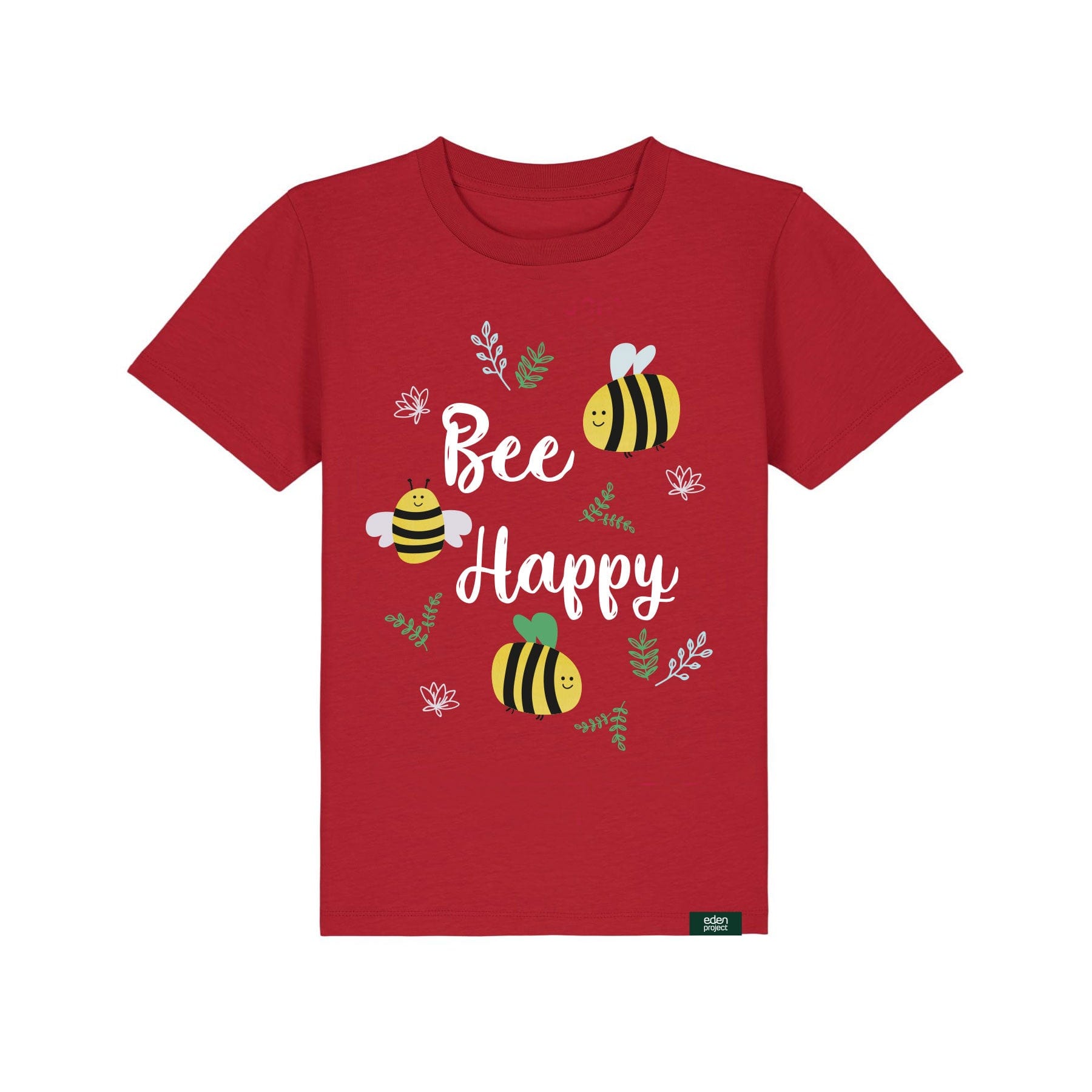Kids bee happy t-shirt red