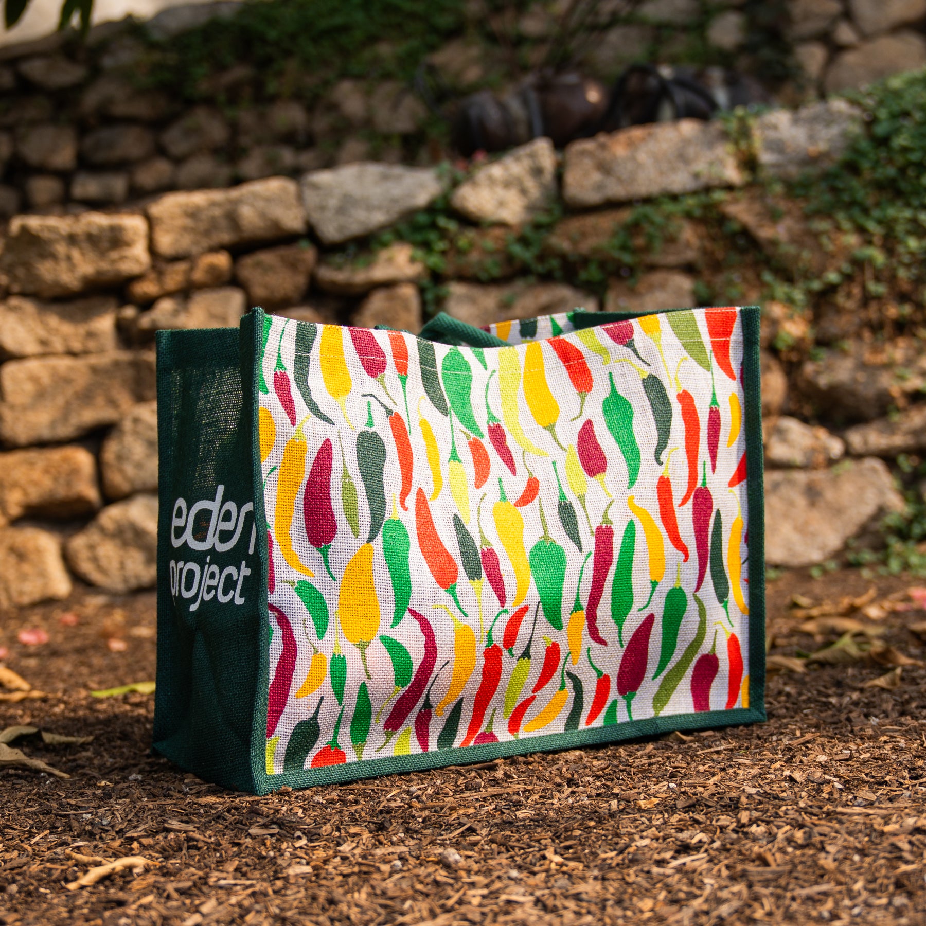 Large chilli jute bag