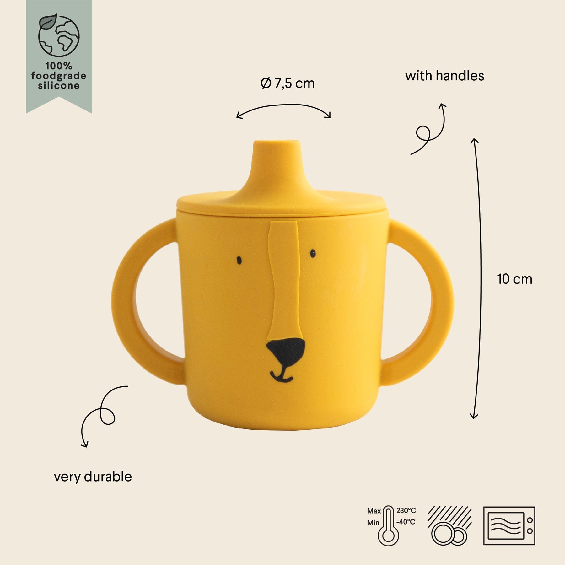 Silicone sippy cup - lion
