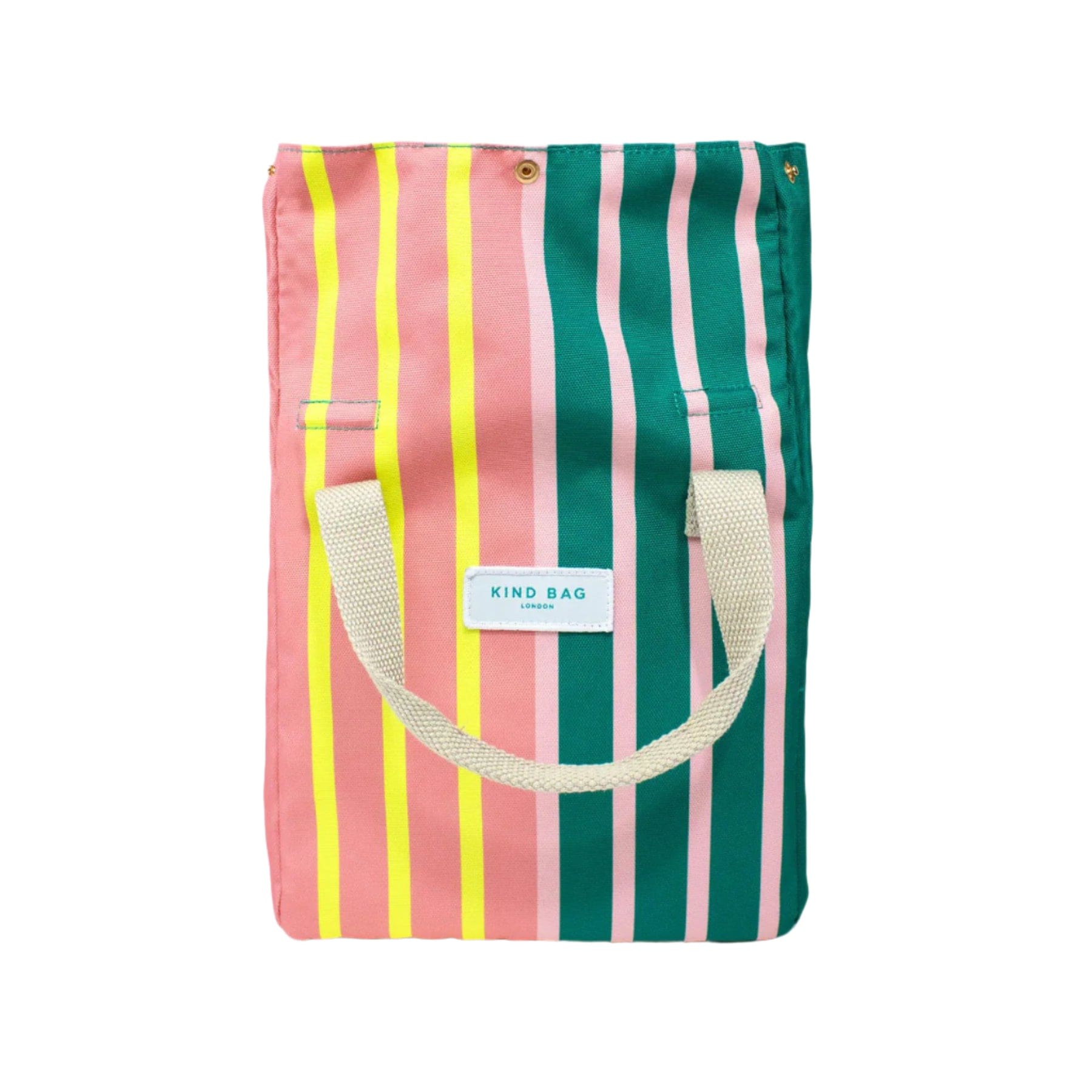 Lunch bag bicolour stripes