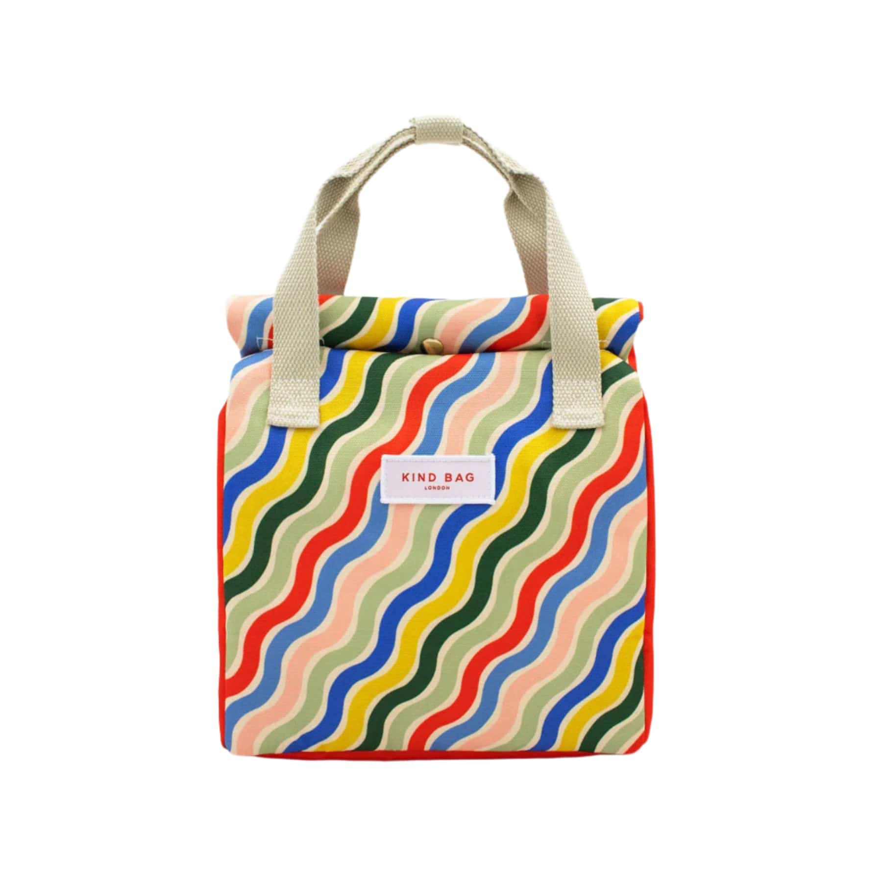 Lunch bag rainbow waves