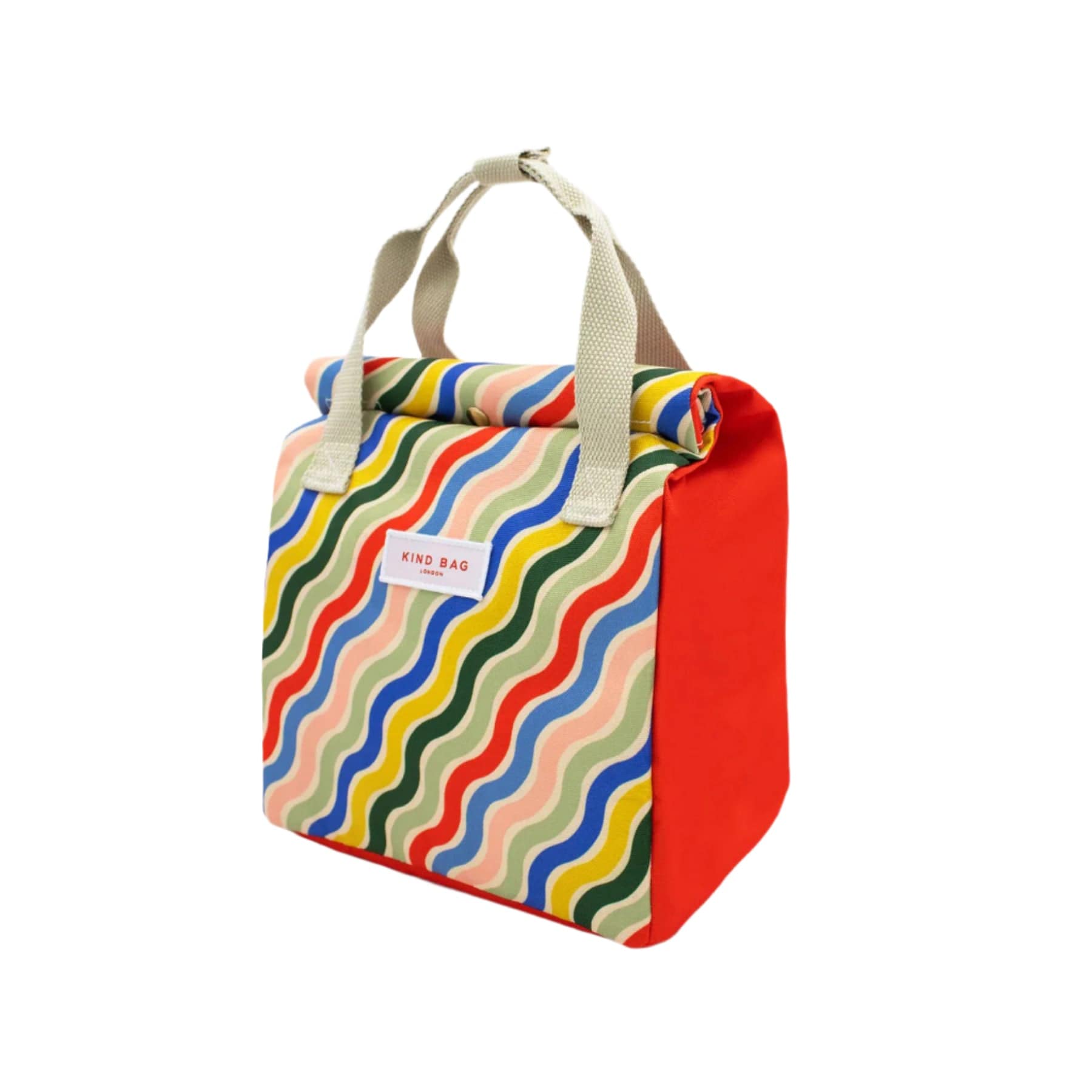 Lunch bag rainbow waves